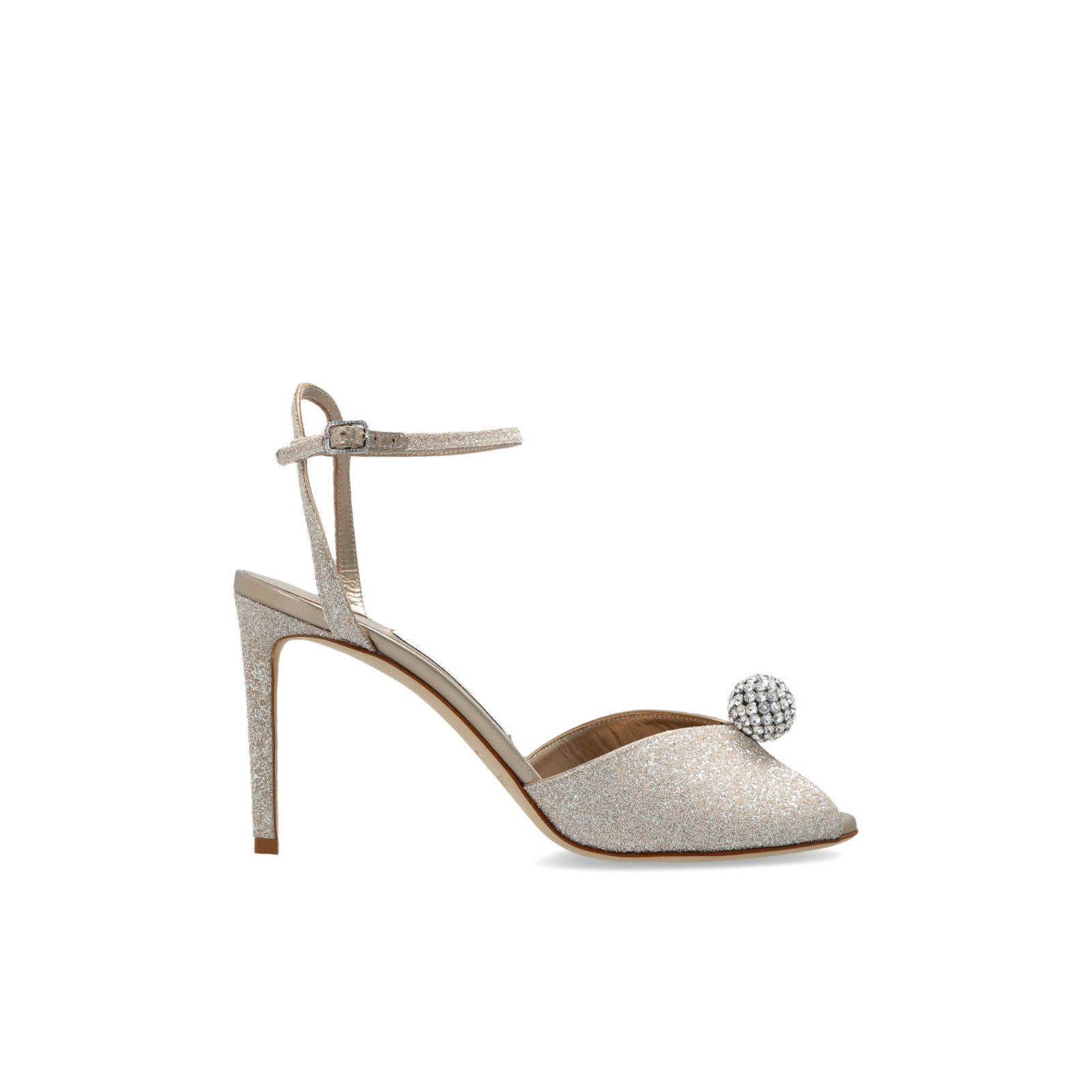 JIMMY CHOO 'Sacora' Gold Heeled Sandals New & Authentic (Wom