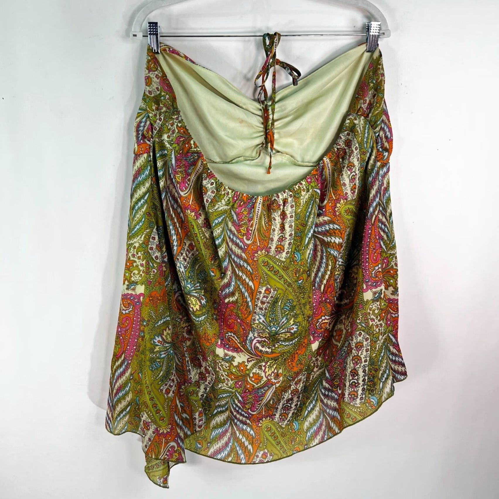Vintage VINTAGE Ashley Stewart Top Halter Shirt Womens Size 22/24 Green Floral 1990s Casual Womens Size 3XL / US 20-22 - 6 Thumbnail