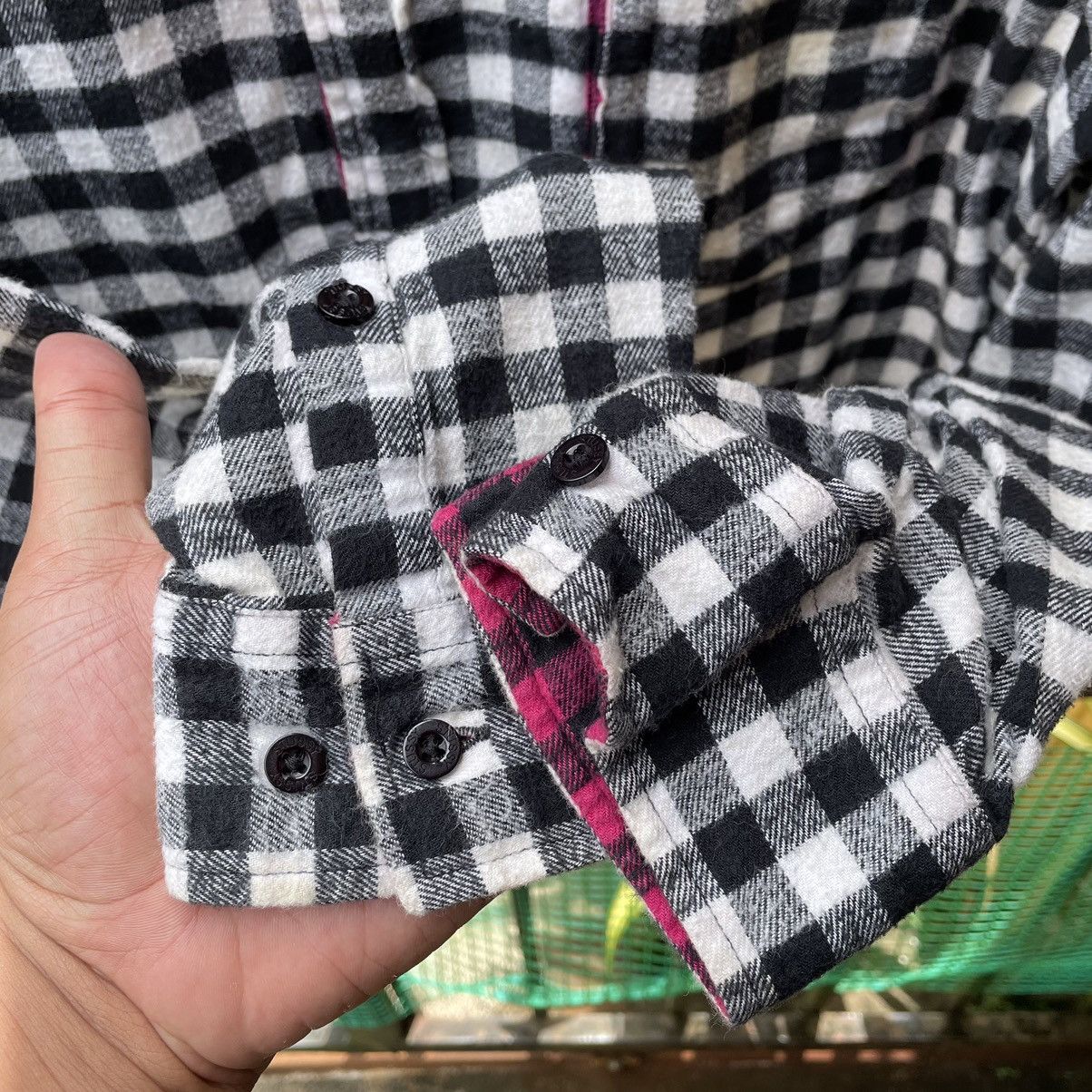 Stussy × Vintage 🔥Vintage Y2K Stussy Checkerd Flannel Buttons Shirts Size US L / EU 52-54 / 3 - 6 Thumbnail