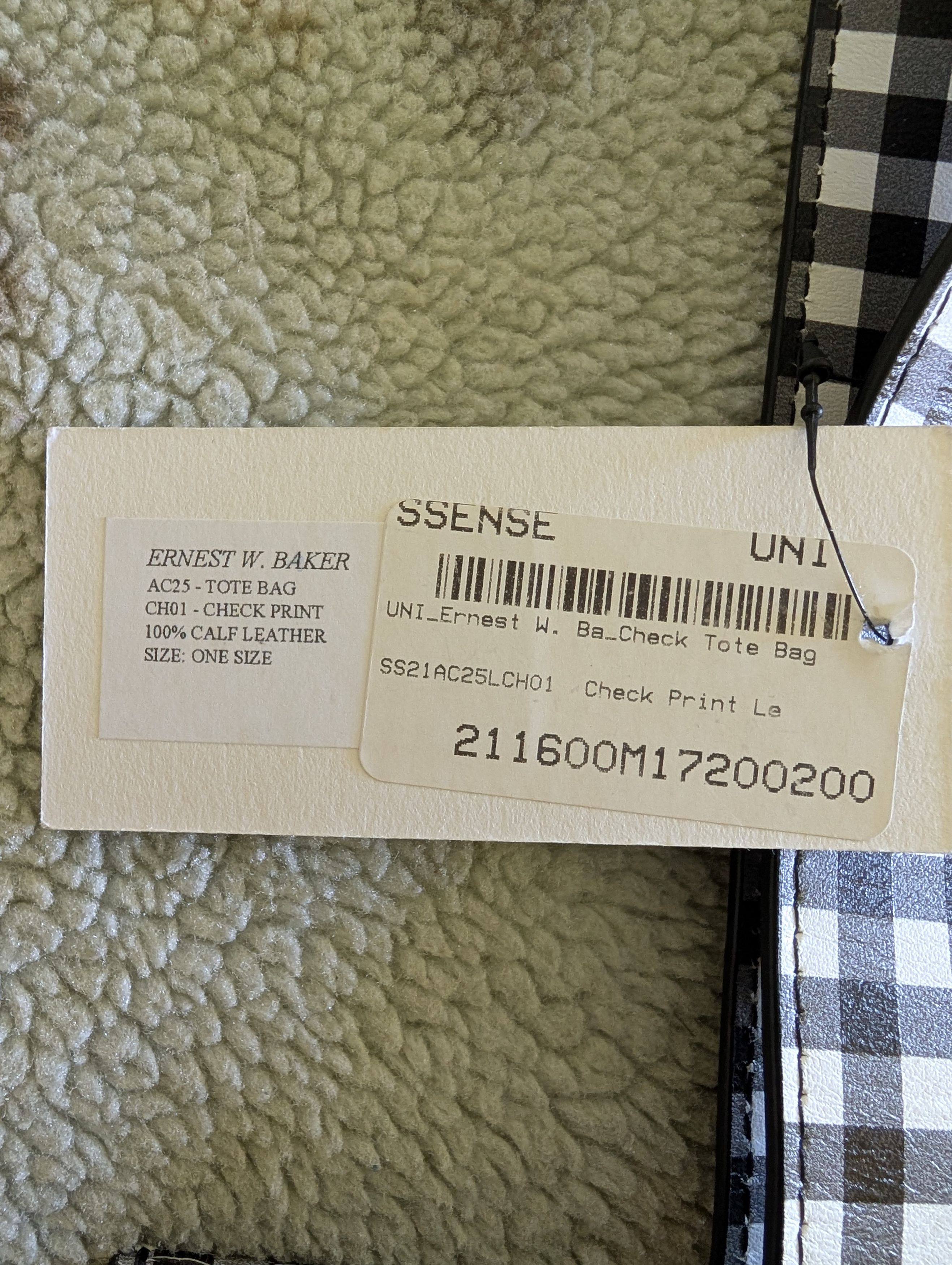 Ernest W. Baker Tote Bag Size ONE SIZE - 2 Thumbnail