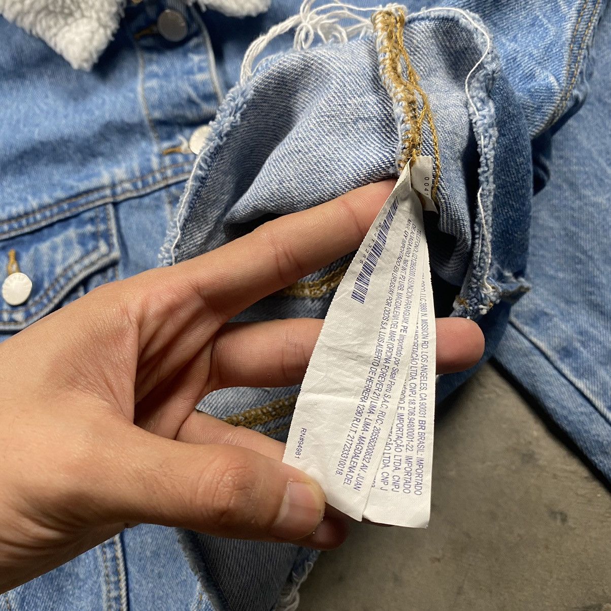 Designer × Japanese Brand Forever 21 Denim Crop Distressed Jacket Size M / US 6-8 / IT 42-44 - 7 Thumbnail