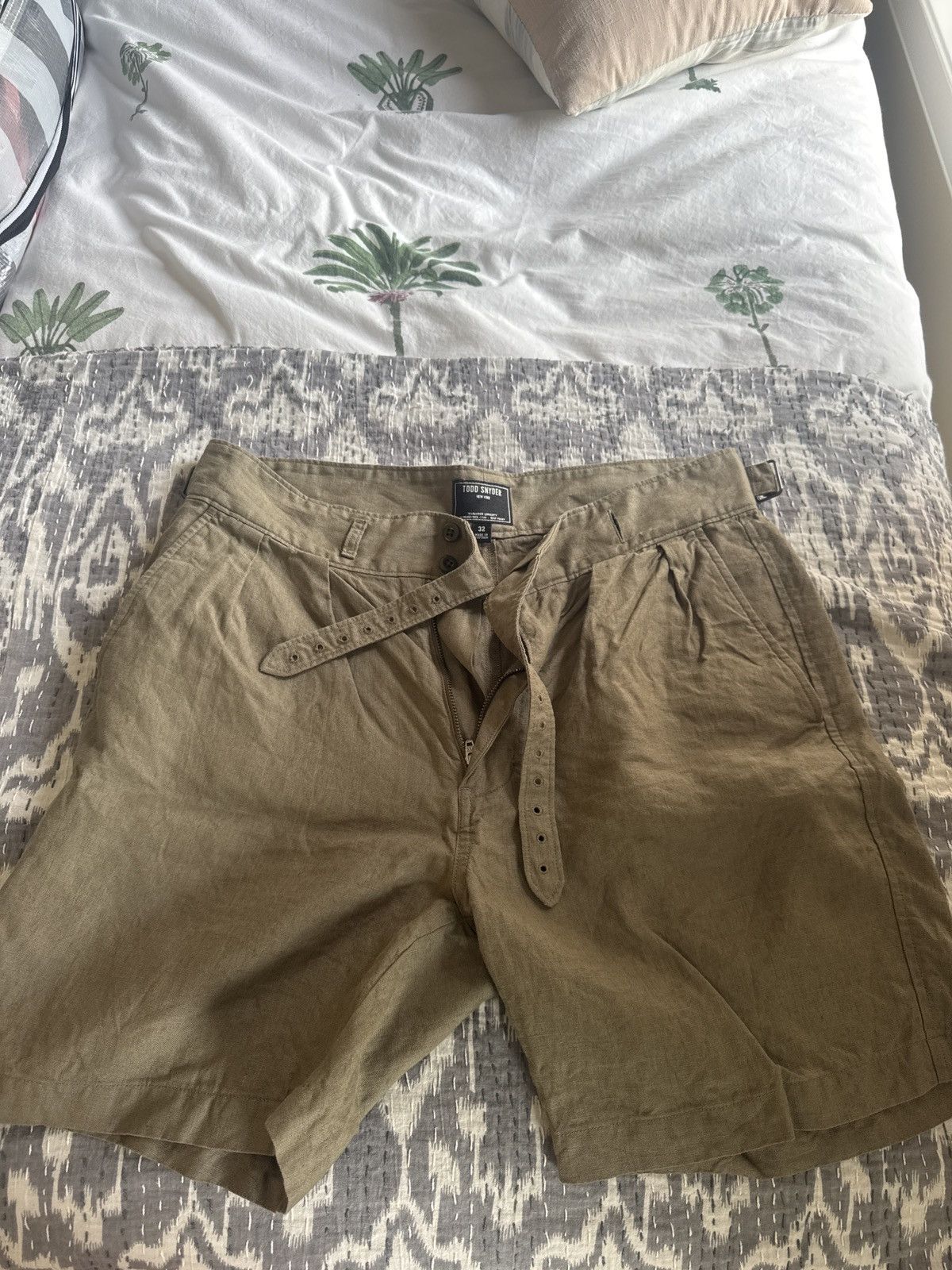 Todd Snyder Todd Snyder Linen Shorts Size US 30 / EU 46 - 3 Thumbnail