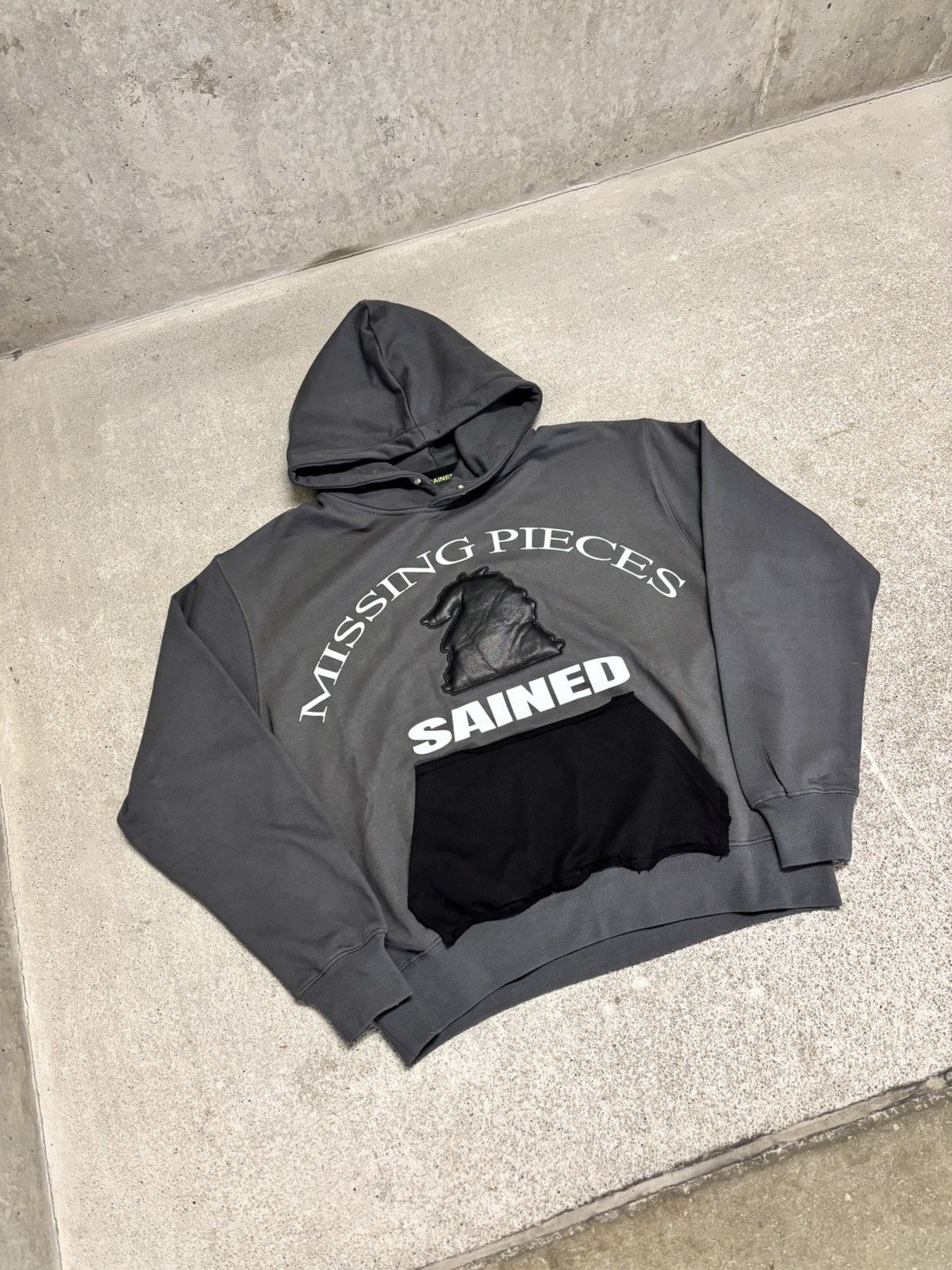 Grunt Style × Japanese Brand LEATHER PATCH HOODIE Size US M / EU 48-50 / 2 - 1 Thumbnail