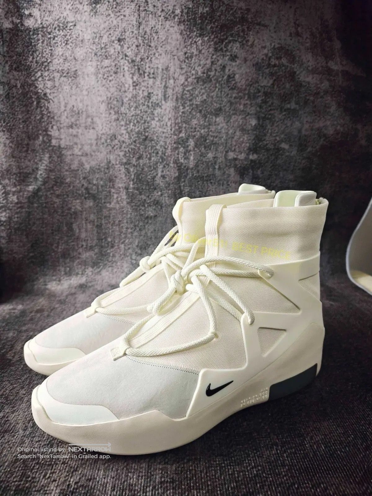 Fear Of God X Nike Air Fog 1 Sail Black Sneaker Bbbb22/2609 in White, Men's (Size 12)
