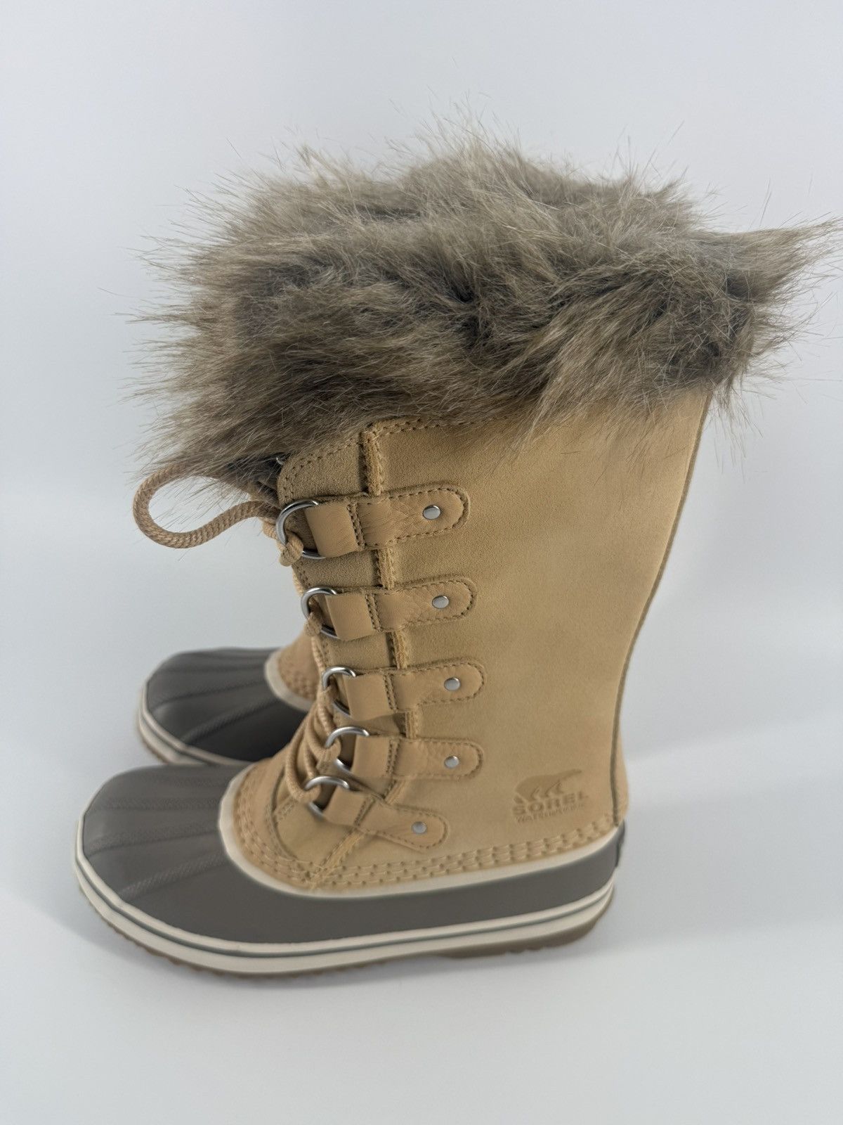 SOREL Sorel Joan of Arctic Boots Suede Faux Fur Waterproof Taupe Size US 7.5 / IT 37.5 - 1 Thumbnail