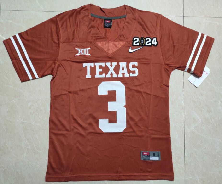 Custom Men's Quinn Ewers 3 Texas Longhorns 2024 football Jerseys Grailed