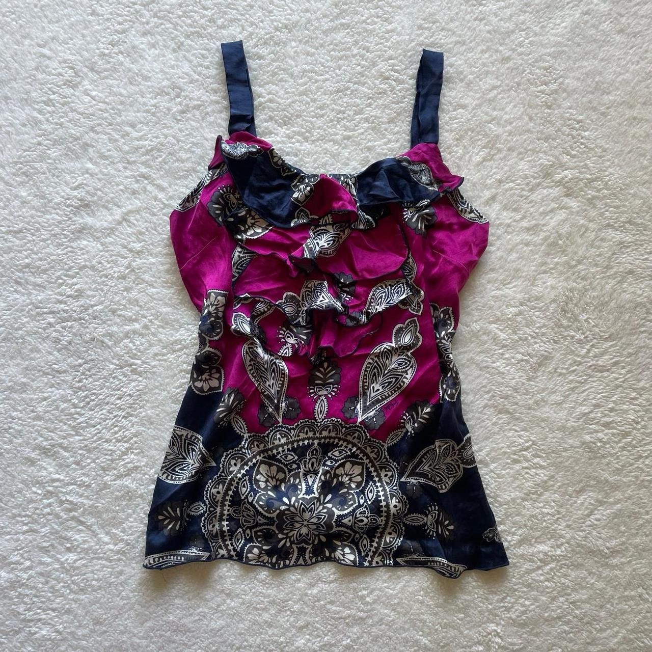 Other Hale Bob Sleeveless Silk Ruffled Sleeveless Top Size M / US 6-8 / IT 42-44 - 1 Thumbnail
