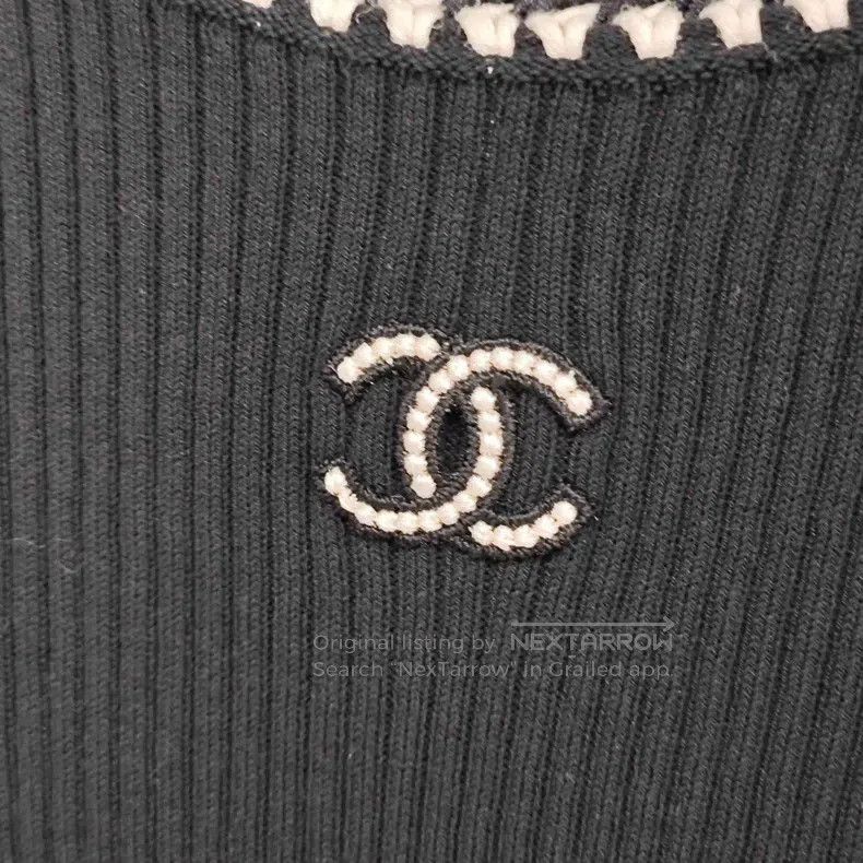 Chanel Chanel Black knitted long sleeves Size XS / US 0-2 / IT 36-38 - 4 Thumbnail