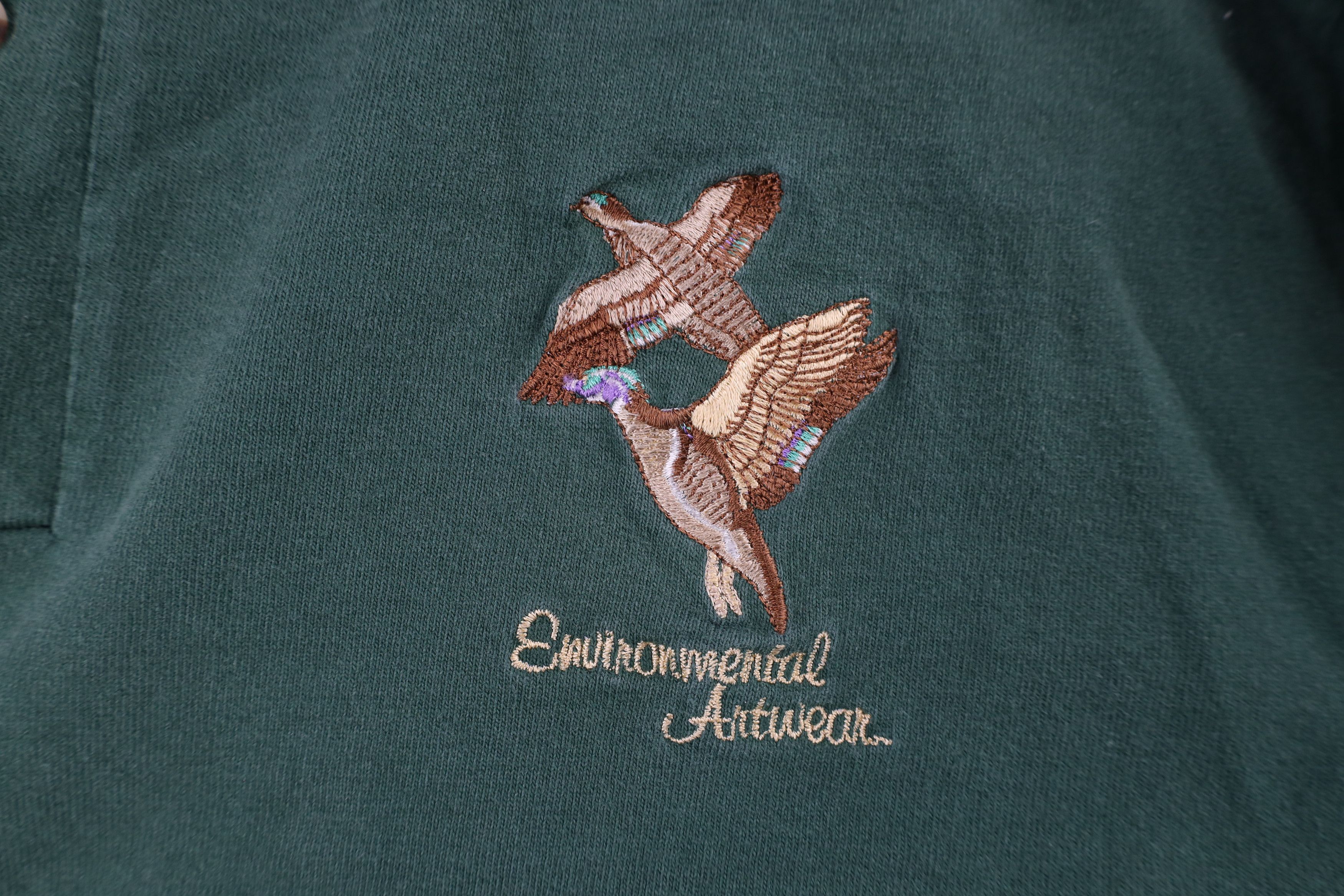 Vintage Vintage 90s Streetwear Environmental Art Henley T-Shirt USA Size US L / EU 52-54 / 3 - 4 Thumbnail