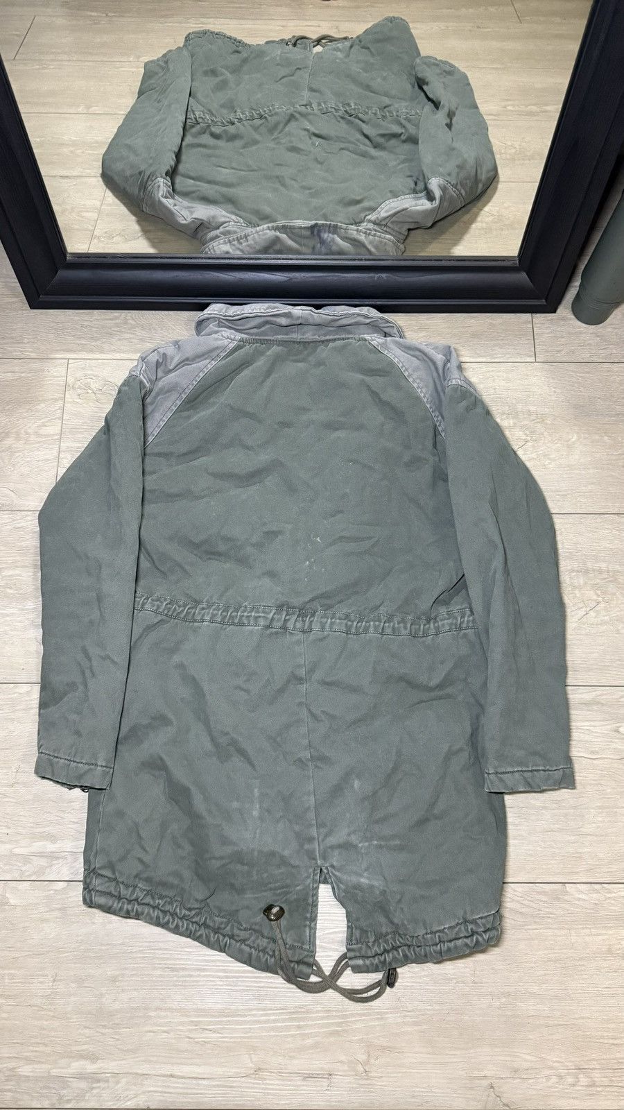Bebe Y2K 2000s Ecote Women’s Olive Green Parka Coat Size XS / US 0-2 / IT 36-38 - 2 Thumbnail