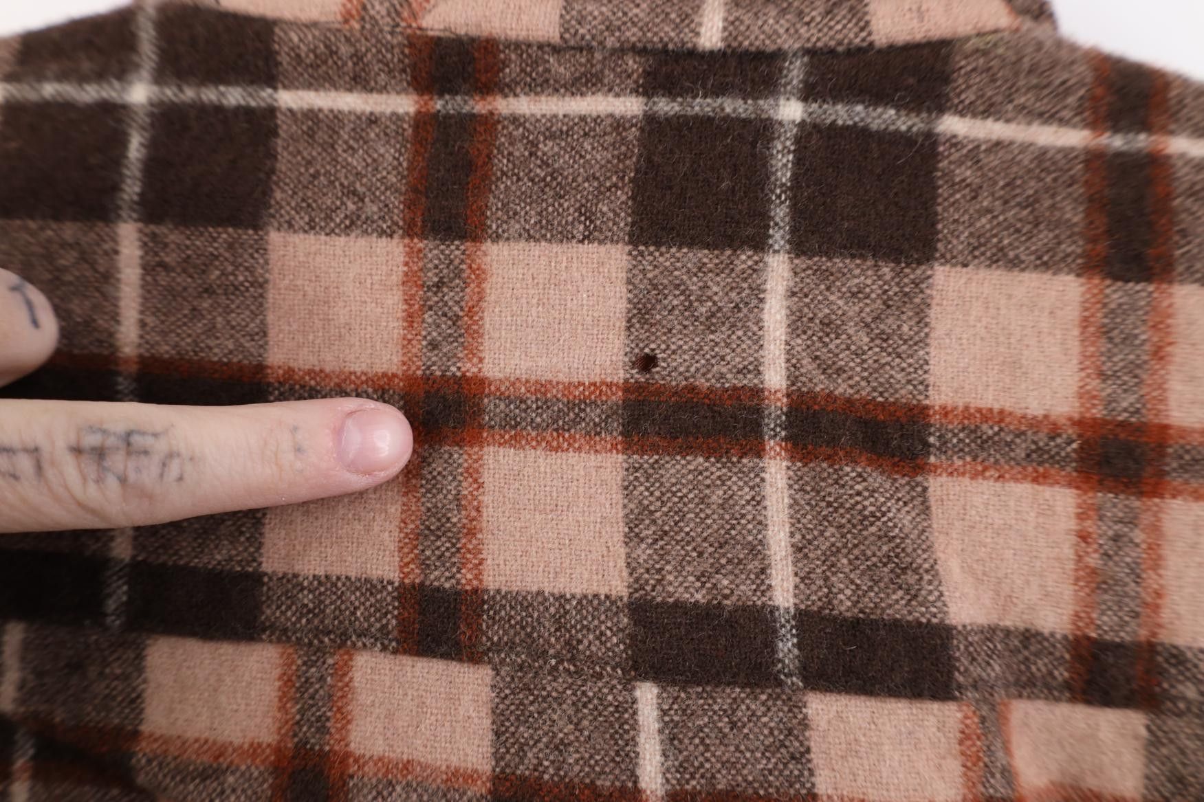 Vintage Vintage 70s Streetwear Wool Knit Board Button Shirt Plaid Size US L / EU 52-54 / 3 - 10 Thumbnail
