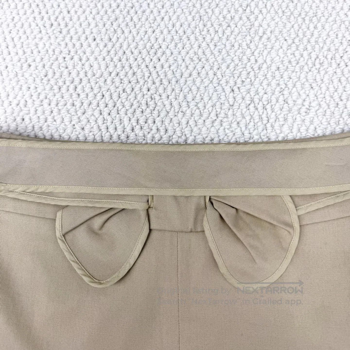 Valentino Valentino Khaki Bow Tie Side Zipper Hot Pants| Size 41" - 2 Thumbnail