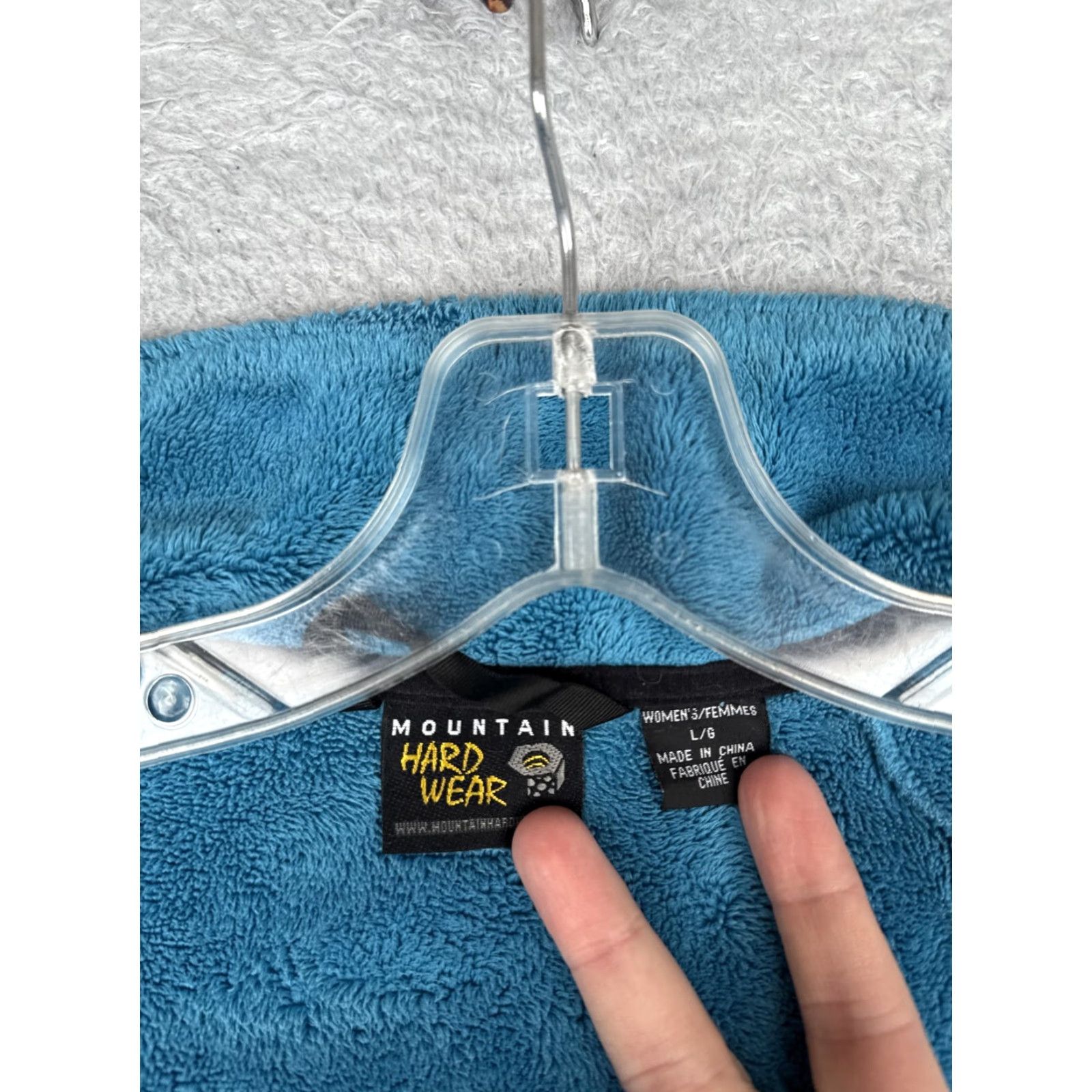 Mountain Hardwear Mountain Hardwear Fleece Jacket Womens Large Blue Full Zip Mock Neck Poly Hiking Size L / US 10 / IT 46 - 3 Thumbnail