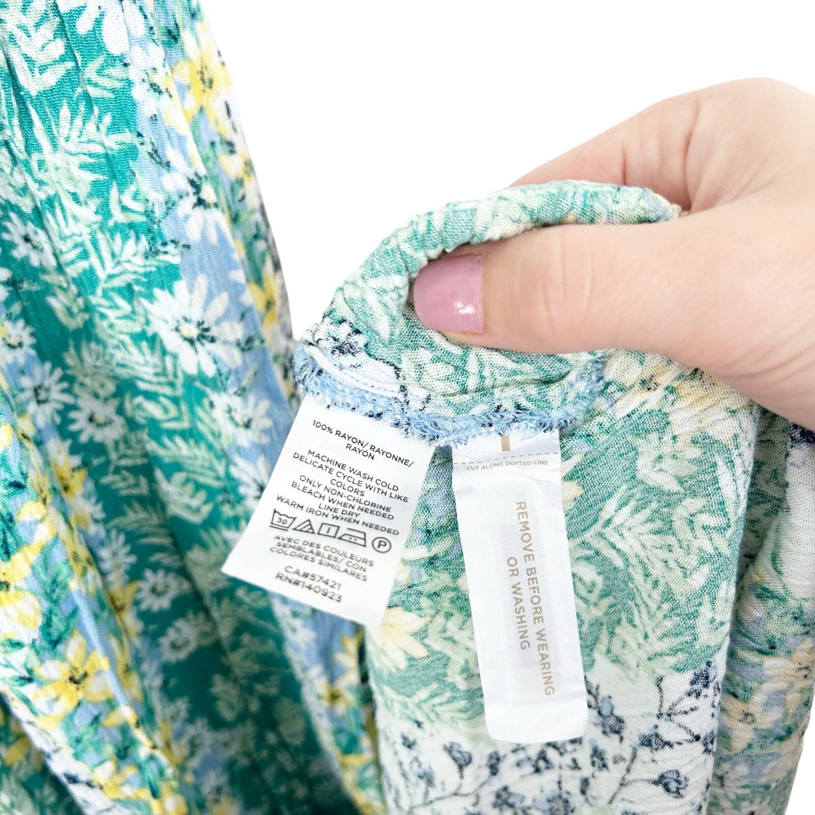 Loft Loft Green Yellow Floral Sleeveless Long Dress Sz S Size S / US 4 / IT 40 - 5 Thumbnail