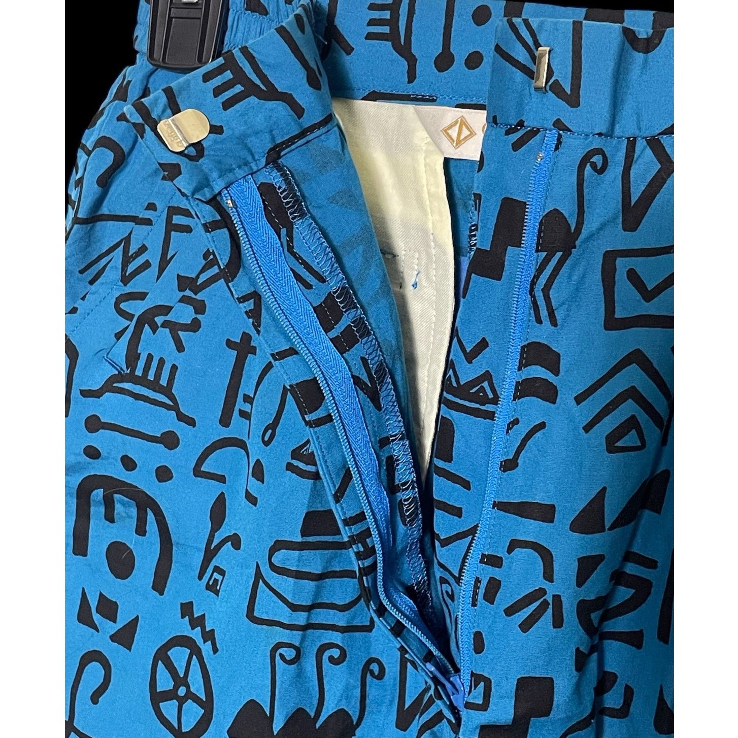 Dior Vintage Christian Dior Sports Blue Geometric Pattern Shorts Size 25" / US 0 / IT 36 - 7 Thumbnail