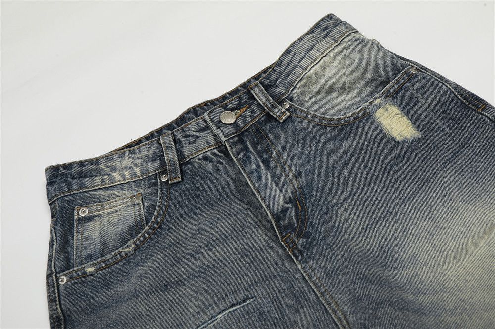 Vintage Retro Punk Washed Men's Distressed Loose-Fit Jeans Size US 32 / EU 48 - 3 Thumbnail