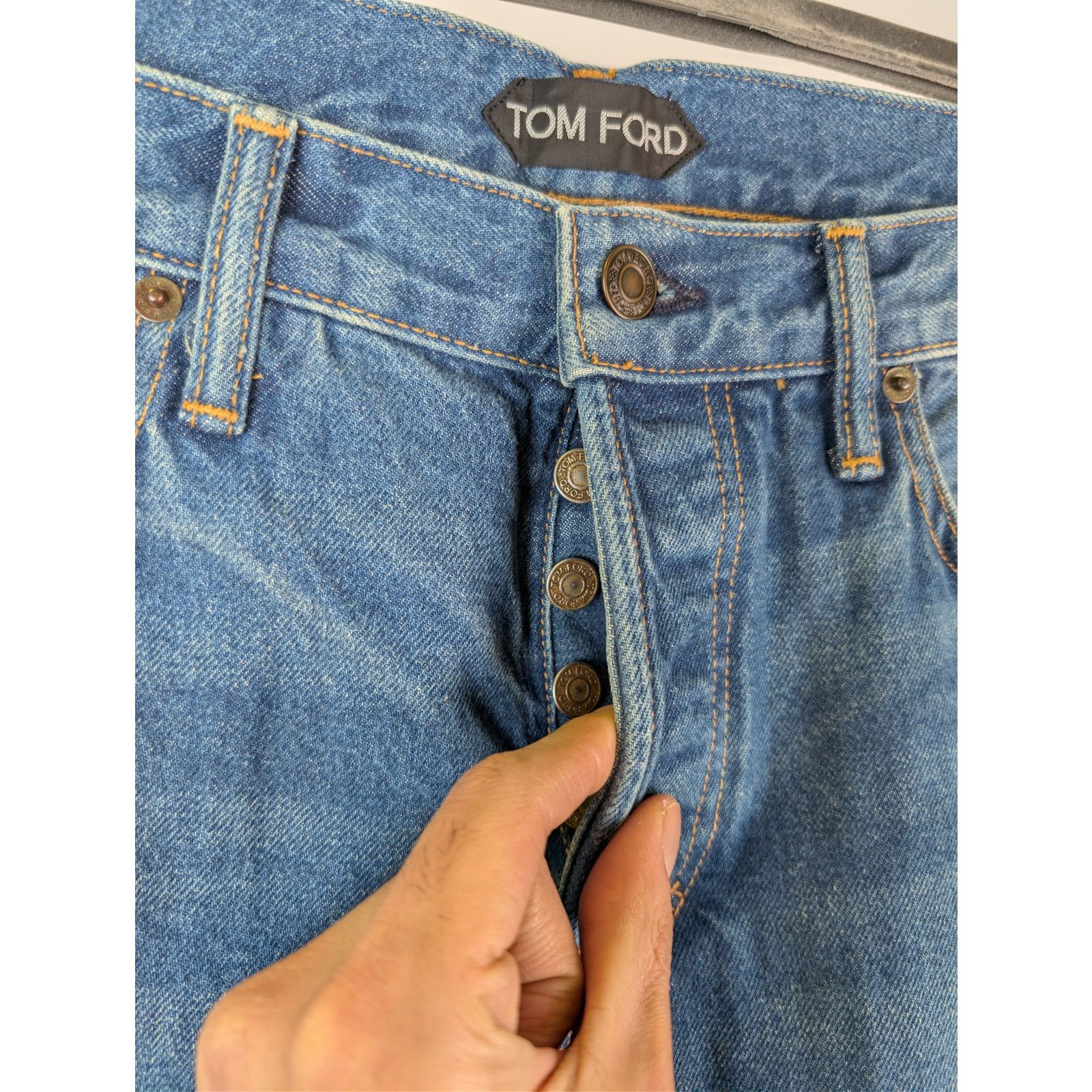 Tom Ford o1rshd1 Slim Denim Jeans in Blue Size US 38 / EU 54 - 6 Thumbnail