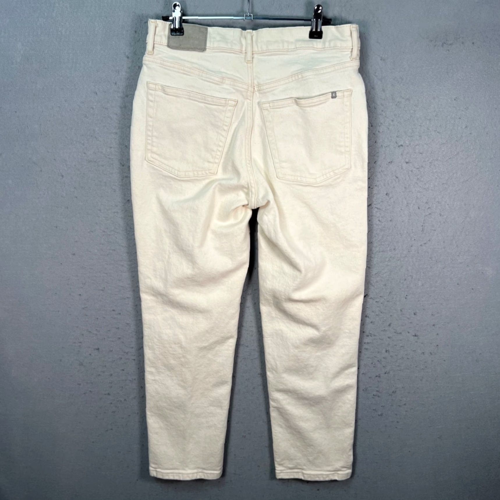 Everlane Everlane Womens 28 Ivory Crop The Original Cheeky Jean Organic Cotton Denim 5-Pocket 90s Style Size 28" / US 6 / IT 42 - 2 Thumbnail