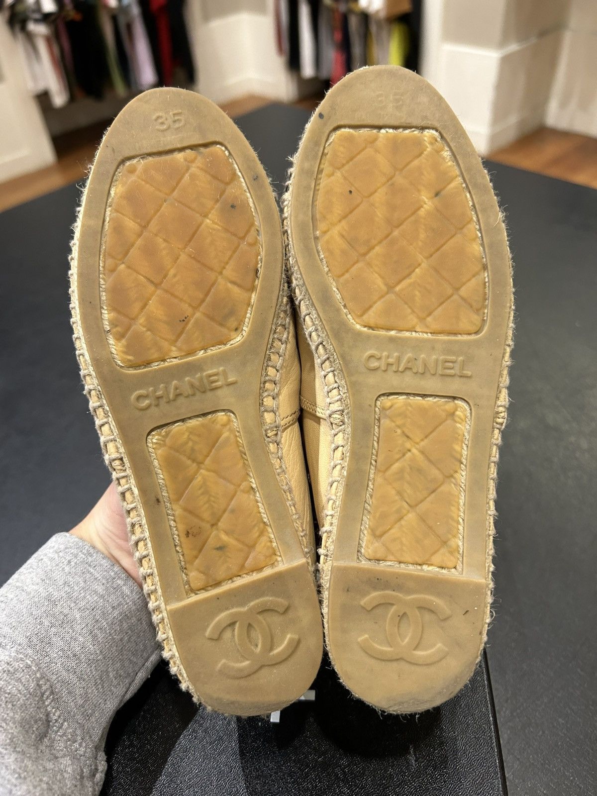 Chanel Chanel Leather Flats Size US 5 / IT 35 - 5 Thumbnail