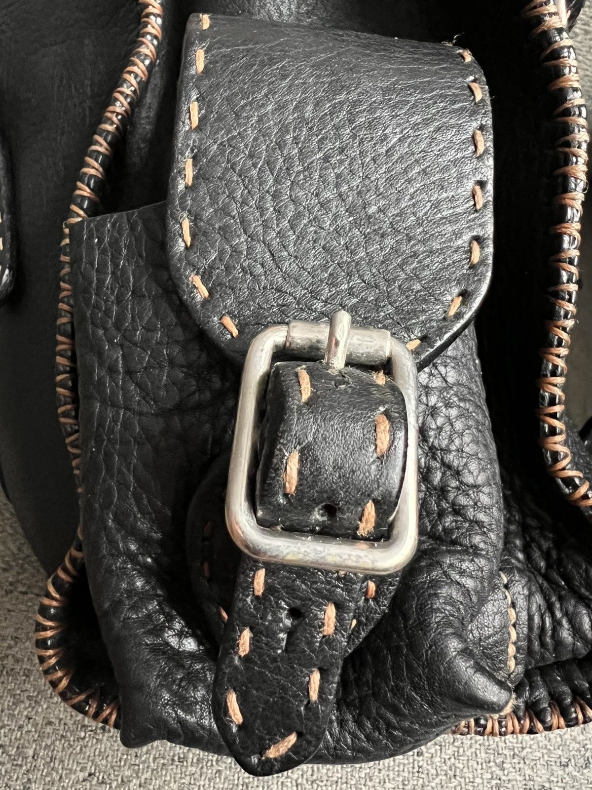 Fendi Fendi Selleria Black Leather Shoulder Bag Size ONE SIZE - 8 Thumbnail