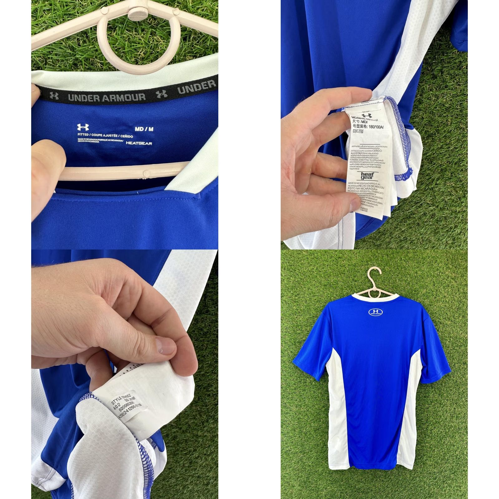 Under Armour Under Armour MENS T-Shirt Jersey Short Sleeve Training Compression Shirt BLUE White Msize Size US M / EU 48-50 / 2 - 8 Thumbnail