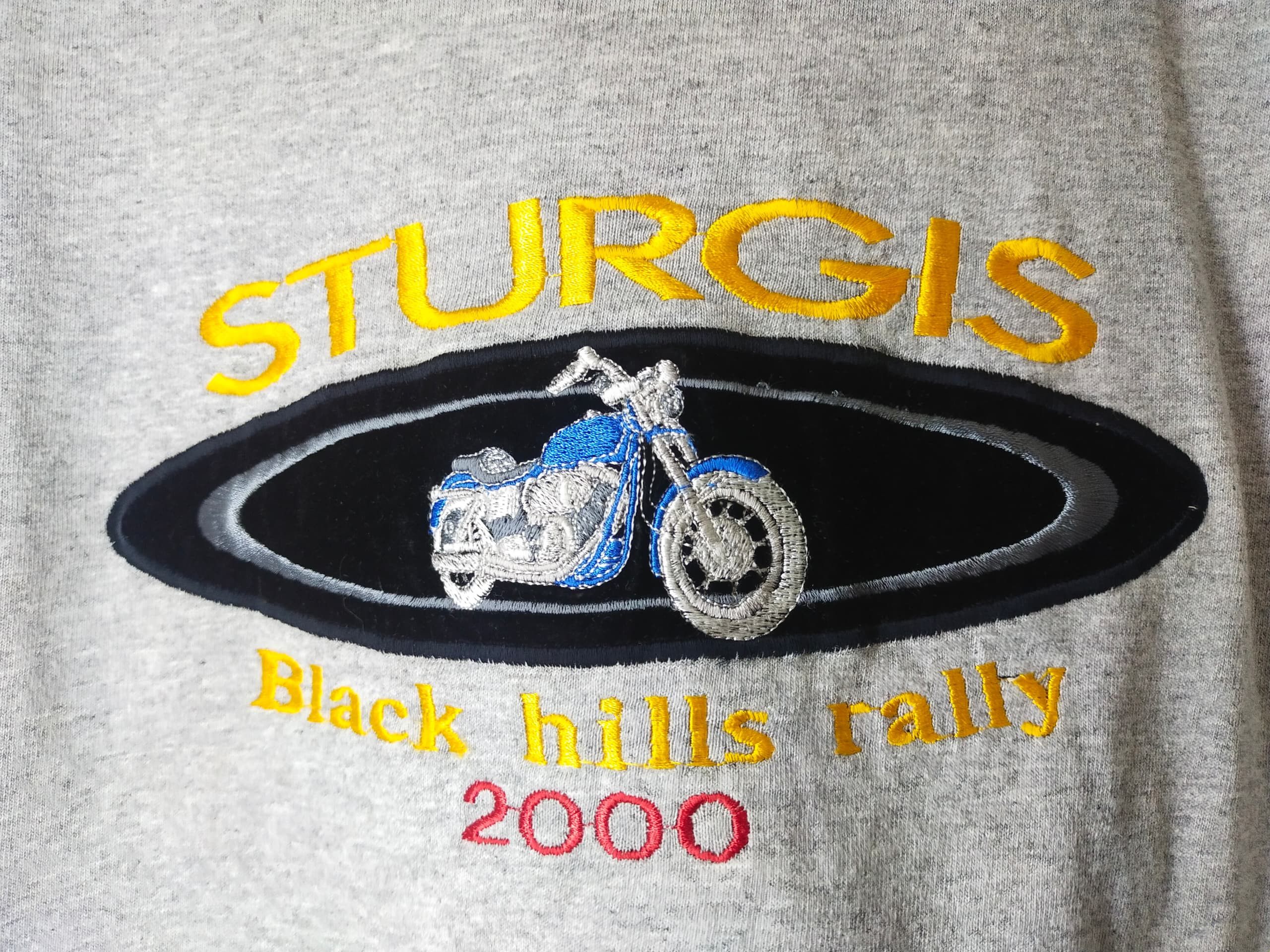 Harley Davidson Vintage 2000 Sturgis Motorcycle embroidery logo tee Size US L / EU 52-54 / 3 - 4 Thumbnail
