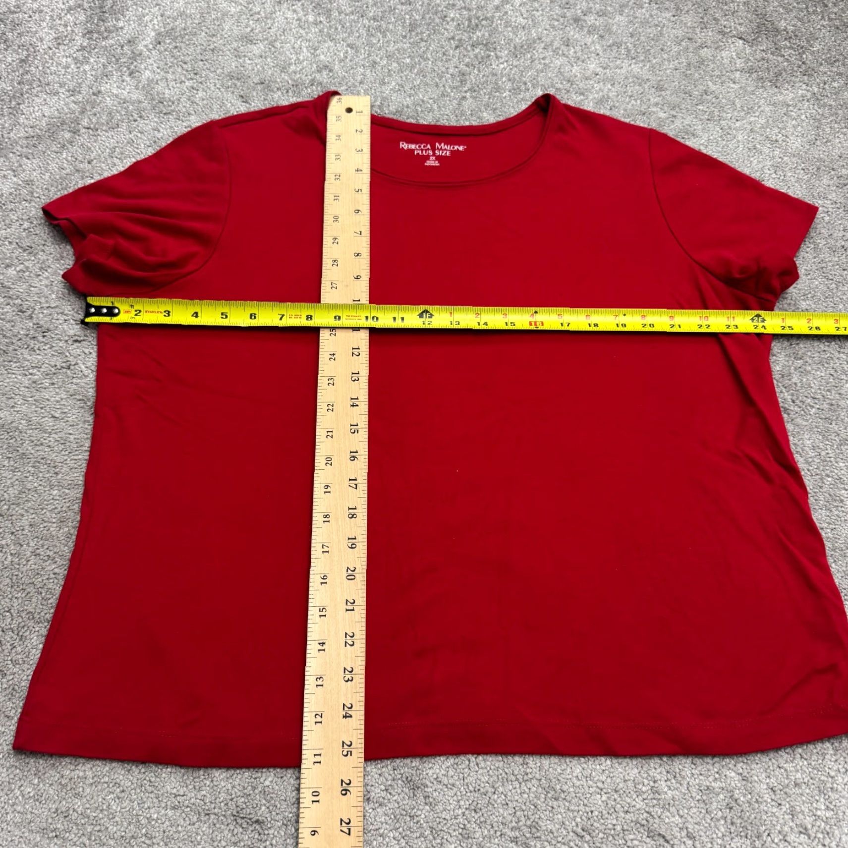 Vintage Rebecca Malone T-Shirt Women 2X Red Short Sleeve Crew Neck Cotton Tee Vintage No Size XXL / US 16-18 / IT 52-54 - 6 Thumbnail