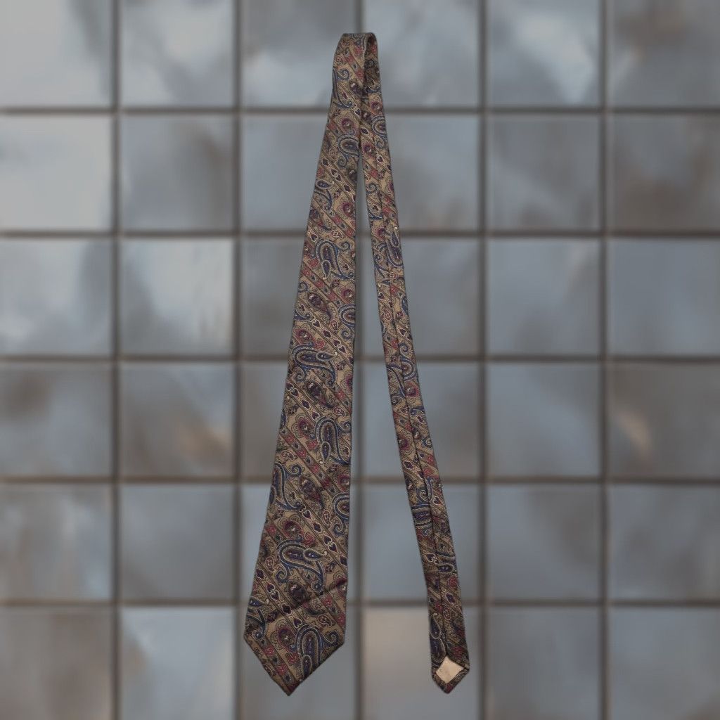 Vintage VINTAGE Don Loper Beverly Hills Neck Tie Mens One Size Paisley 100% Silk Classic Necktie Shirt Tie Accessories Mens Size ONE SIZE - 1 Thumbnail