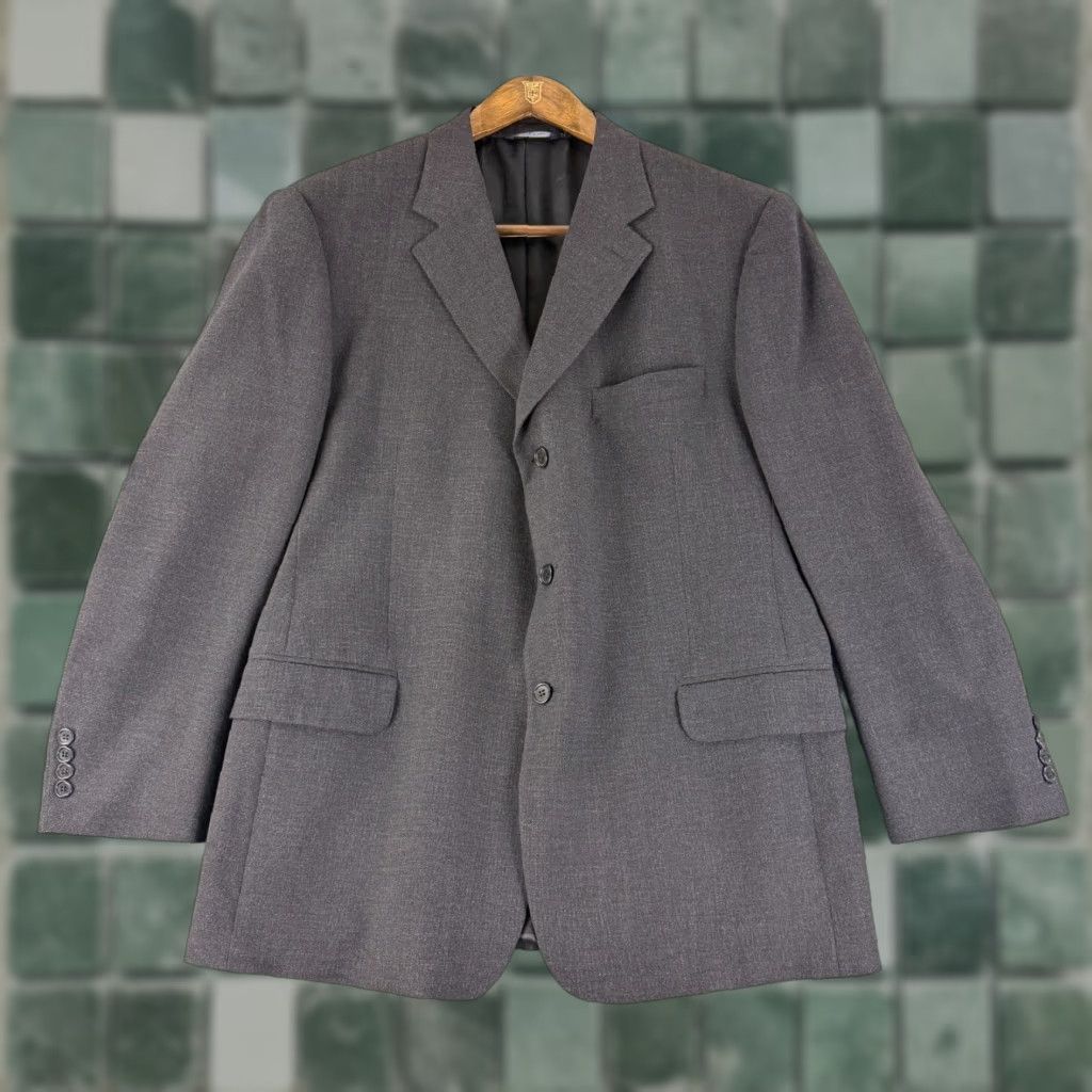 Brooks Brothers Brooks Brothers Blazer Jacket Mens 44R Gray Wool Nylon Made in Italy Size 44R - 1 Thumbnail
