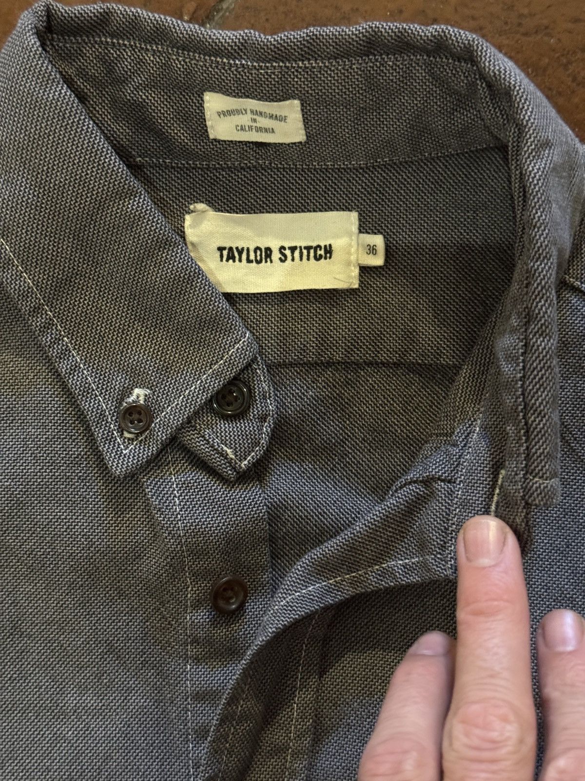 Taylor Stitch Taylor Stitch Dress shirt in heavy grey cotton Size US XS / EU 42 / 0 - 2 Thumbnail