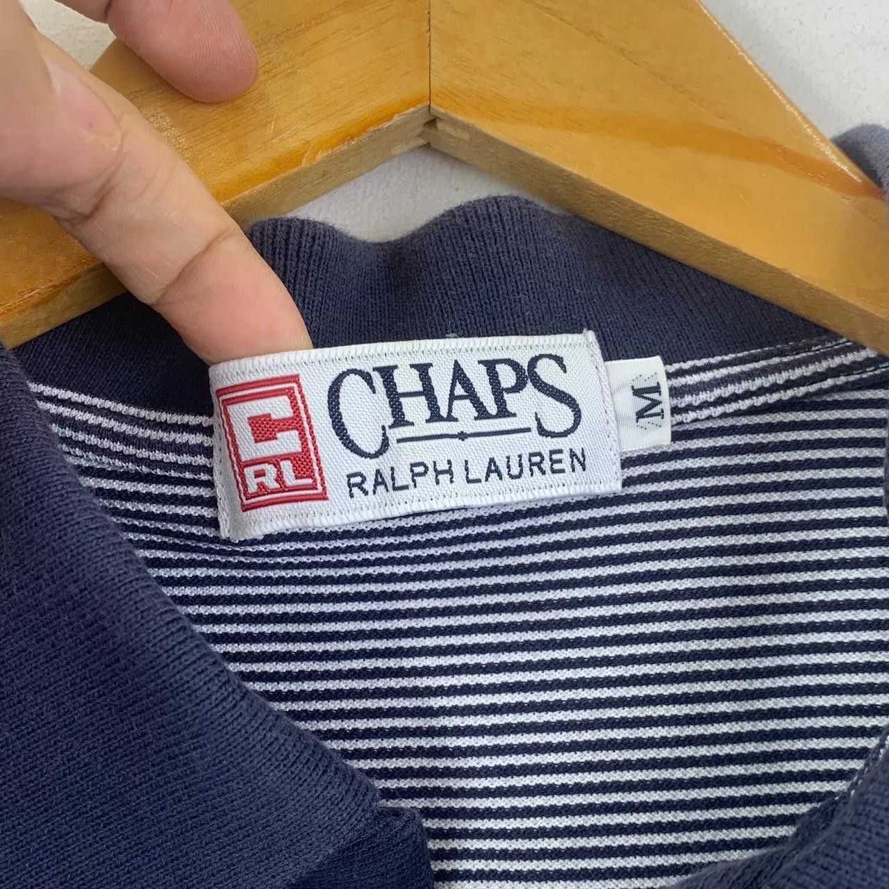Chaps Ralph Lauren Vintage CHAPS RALPH LAUREN Striped Pocket Polo Tee Shirt Size US M / EU 48-50 / 2 - 3 Thumbnail