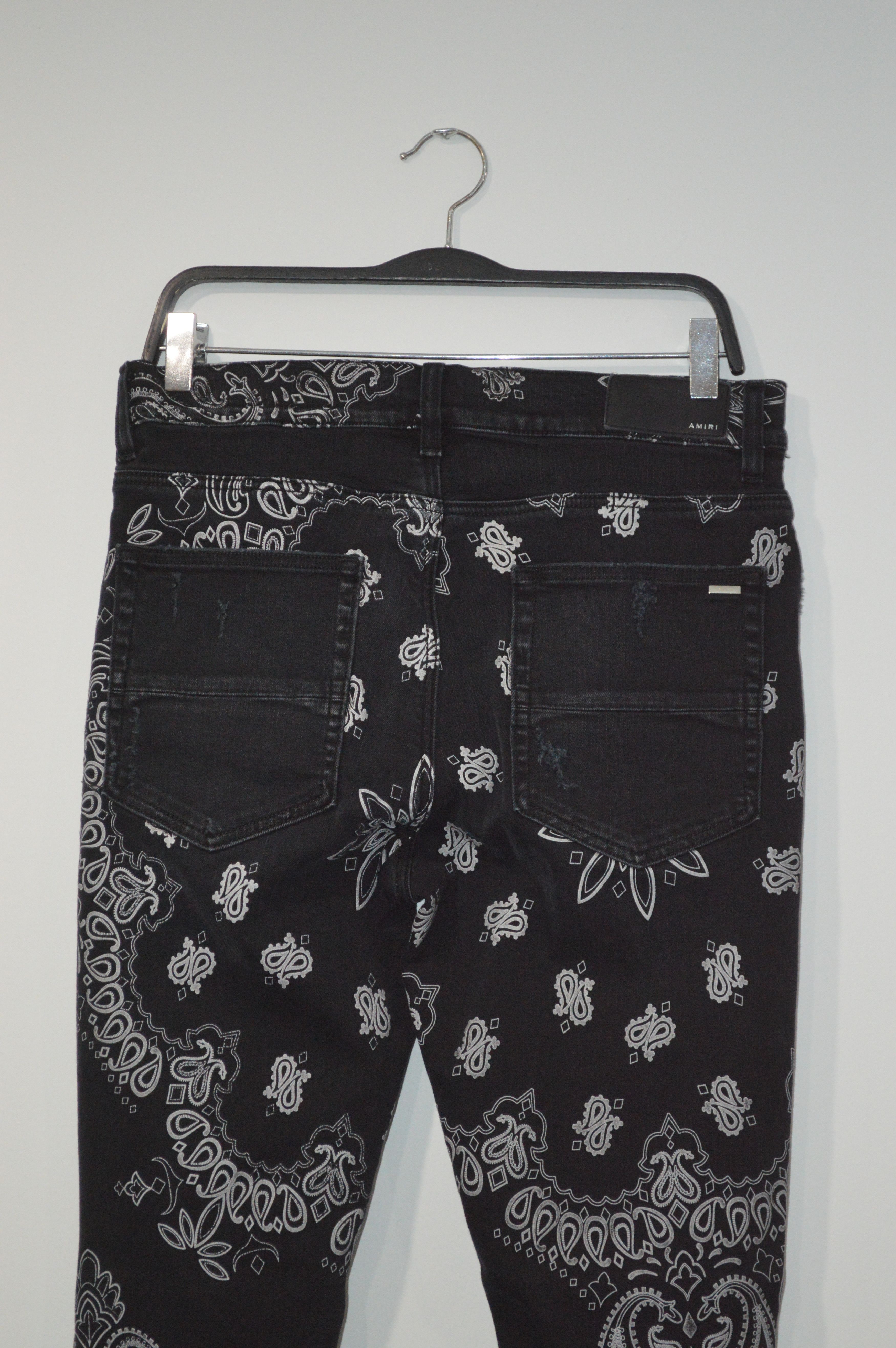 Amiri AMIRI (Flocked Bandana Jeans) Size US 34 / EU 50 - 4 Thumbnail