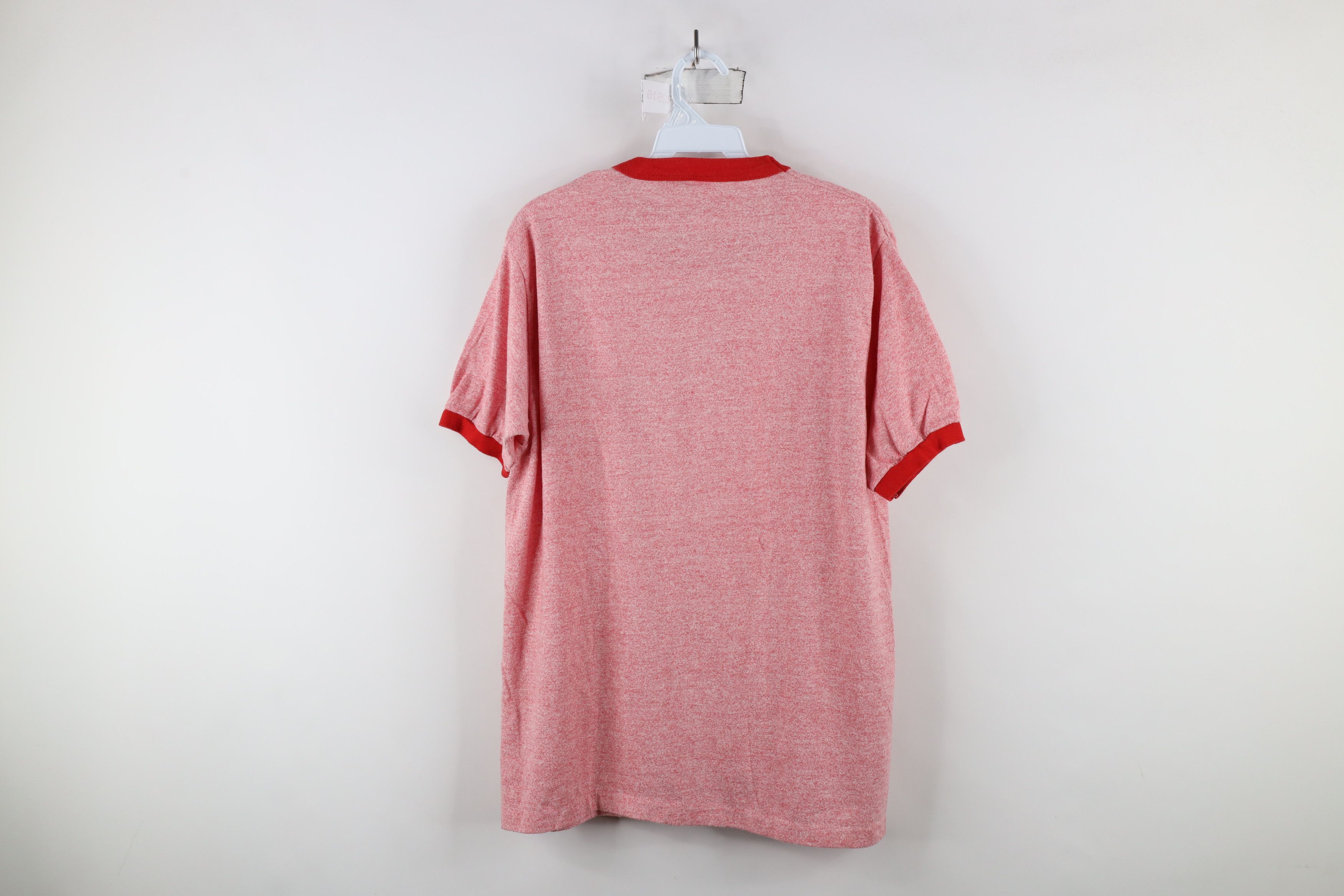 Vintage Vintage 70s Toledo Herald Newspaper Ringer T-Shirt Red USA Size US XL / EU 56 / 4 - 7 Thumbnail