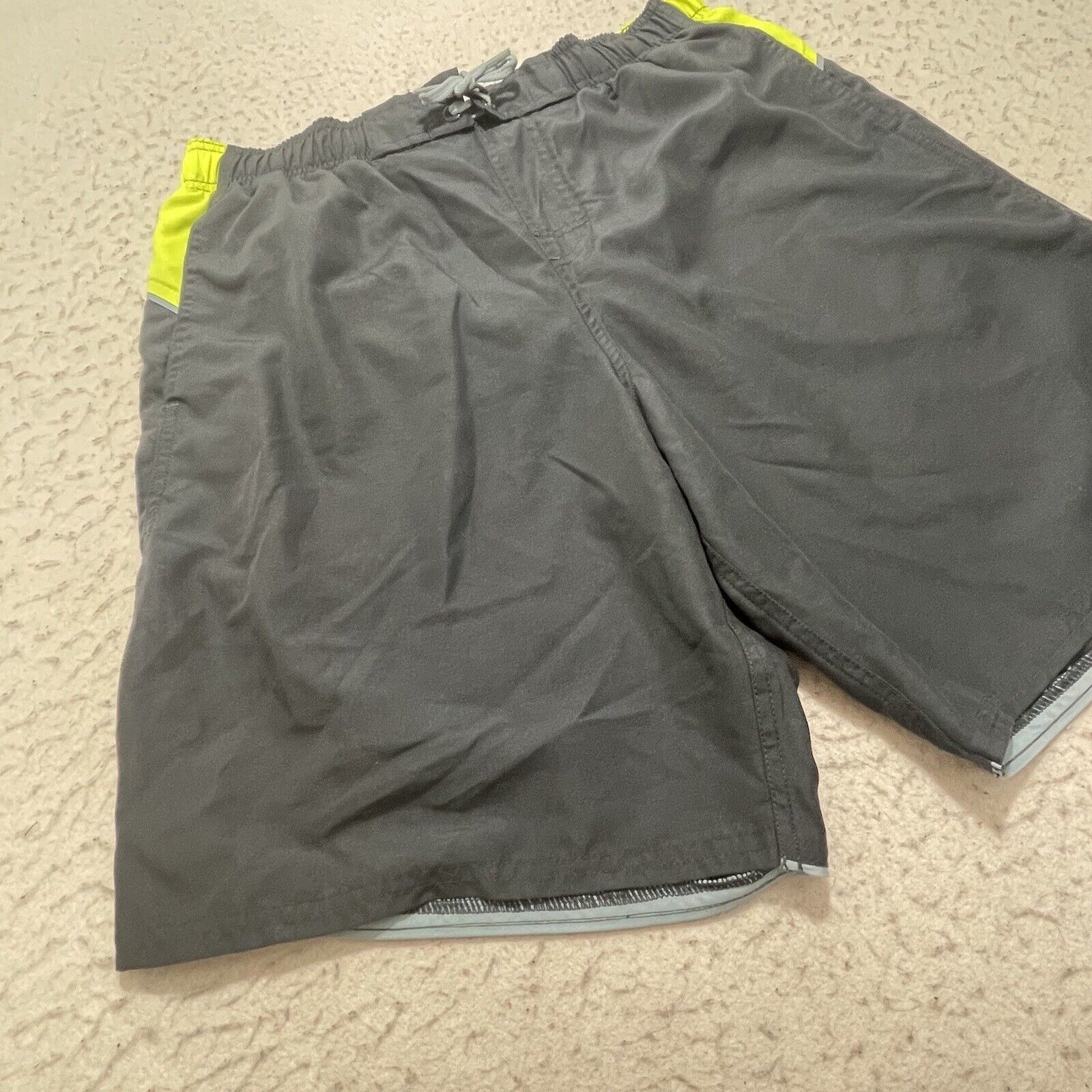 Nike Nike Swim Trunks Mesh Gray Green Drawstring Bathing Suit Size US 32 / EU 48 - 3 Thumbnail