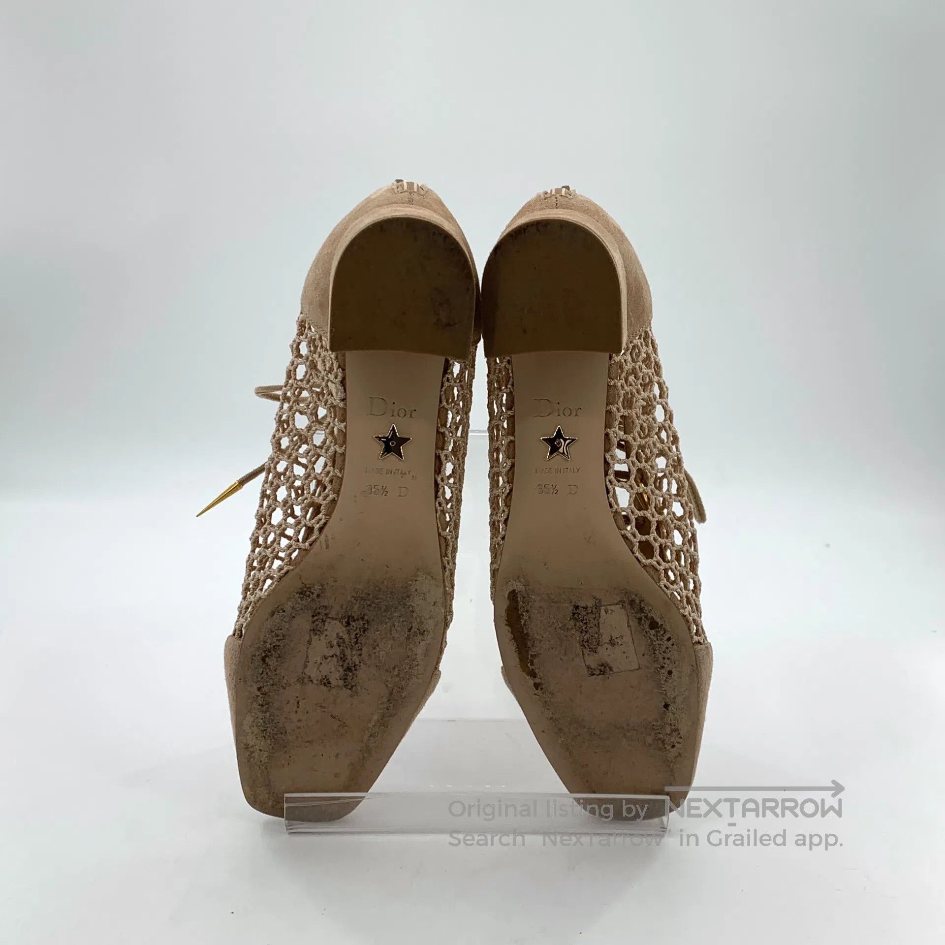 Dior Dior Light brown suede open-toe lace-up casual boots| Size US 5 / IT 35 - 5 Thumbnail