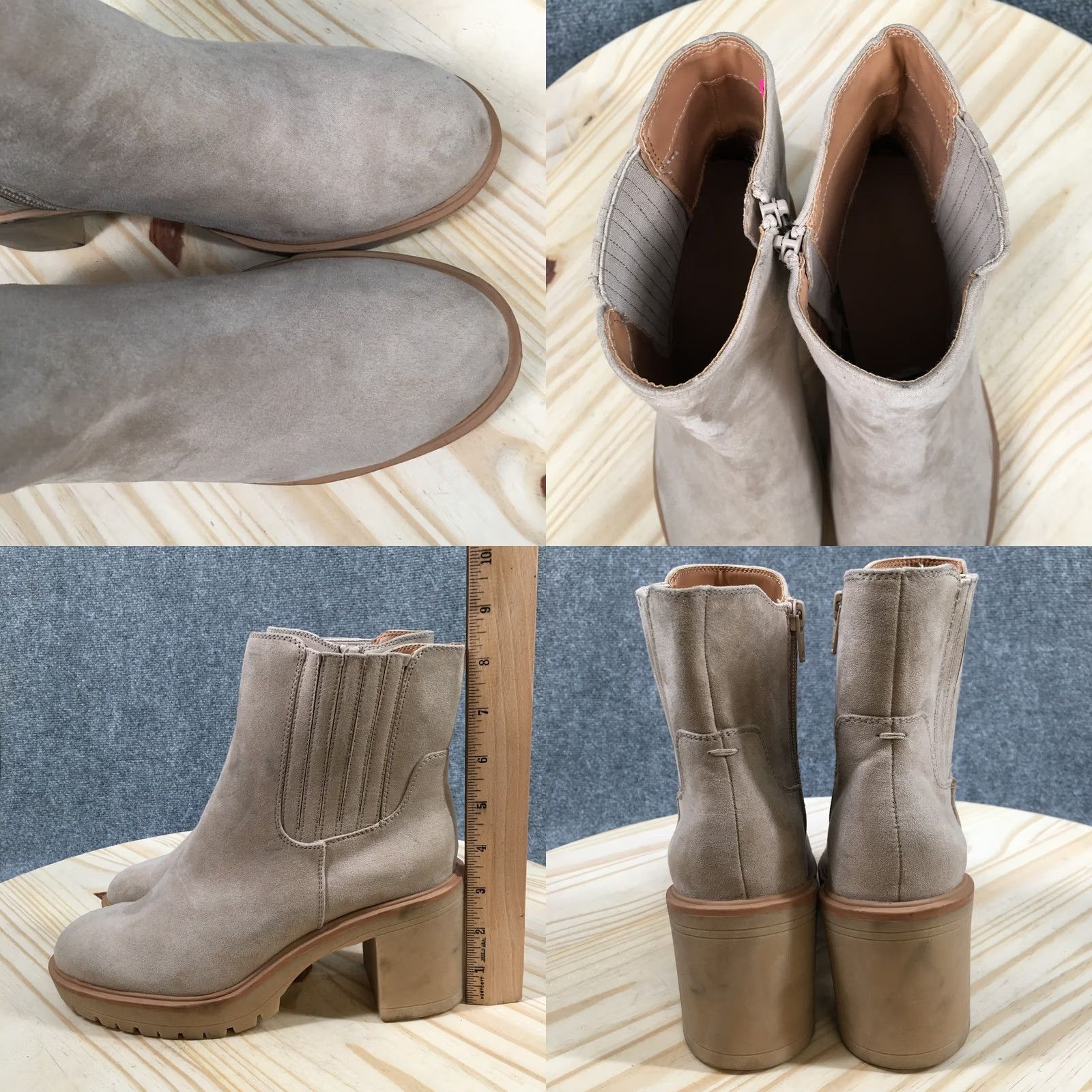 Vintage Universal Thread Katrina Booties Womens 8.5 Brown Boots Katrina Platform Heels Ankle Booties Women Brown Platform Heel Bootie Square Toe? Size US 9 / IT 39 - 9 Thumbnail