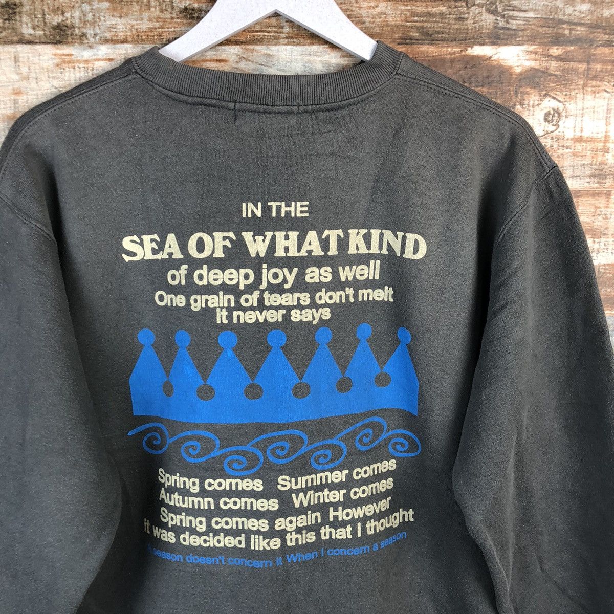 Vintage Dlevo surf vintage faded Grey Sweatshirt #A1524 Size US M / EU 48-50 / 2 - 14 Thumbnail