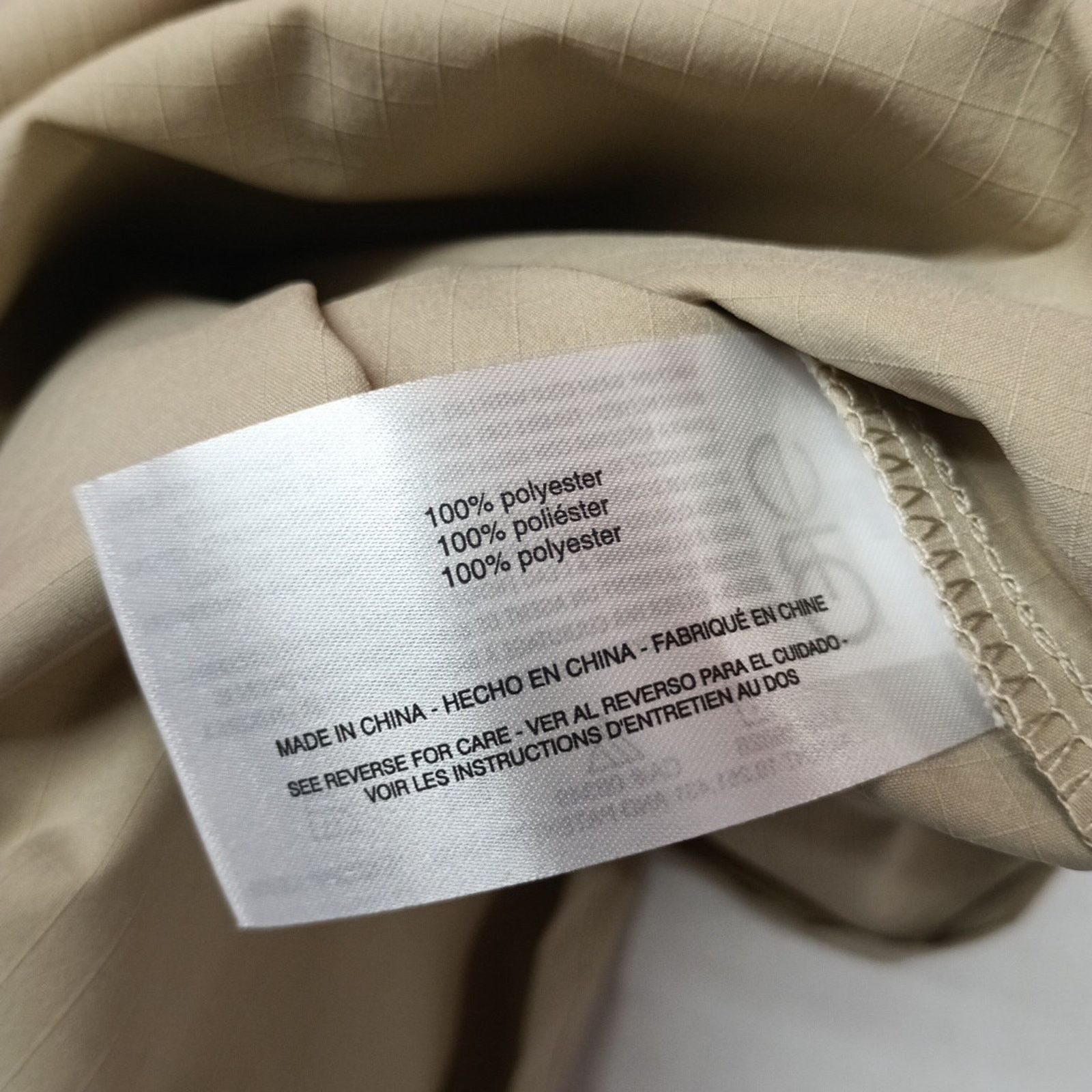 G.H. Bass & Co. Bass and Co. Techstop Snap Shacket Men's Size L Large Beige Size US L / EU 52-54 / 3 - 8 Thumbnail