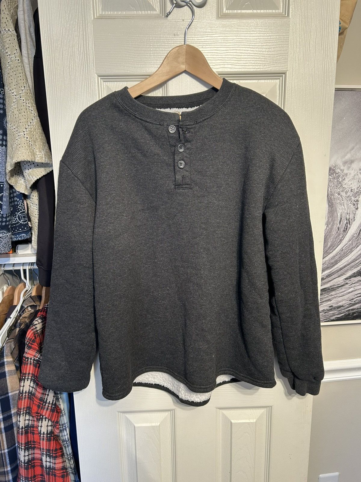 Vintage Fuzzy Henley T-Shirt Size M Size US M / EU 48-50 / 2 - 1 Thumbnail