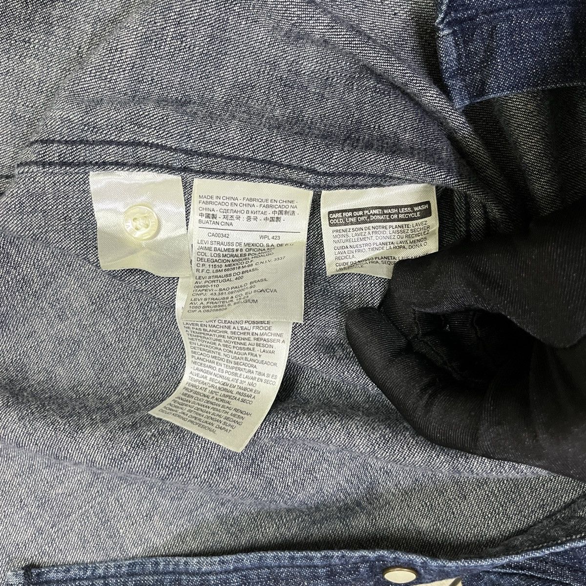 Levi's × Levi's Vintage Clothing × Vintage Levis Western Pocket Denim Shirt Size US S / EU 44-46 / 1 - 11 Thumbnail