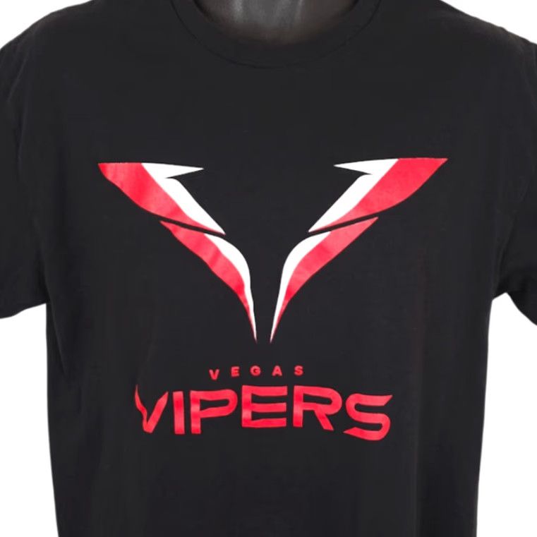 Gildan VINTAGE? No. Vegas Vipers T Shirt Mens Size Large Black XFL Football Team Size US L / EU 52-54 / 3 - 2 Thumbnail