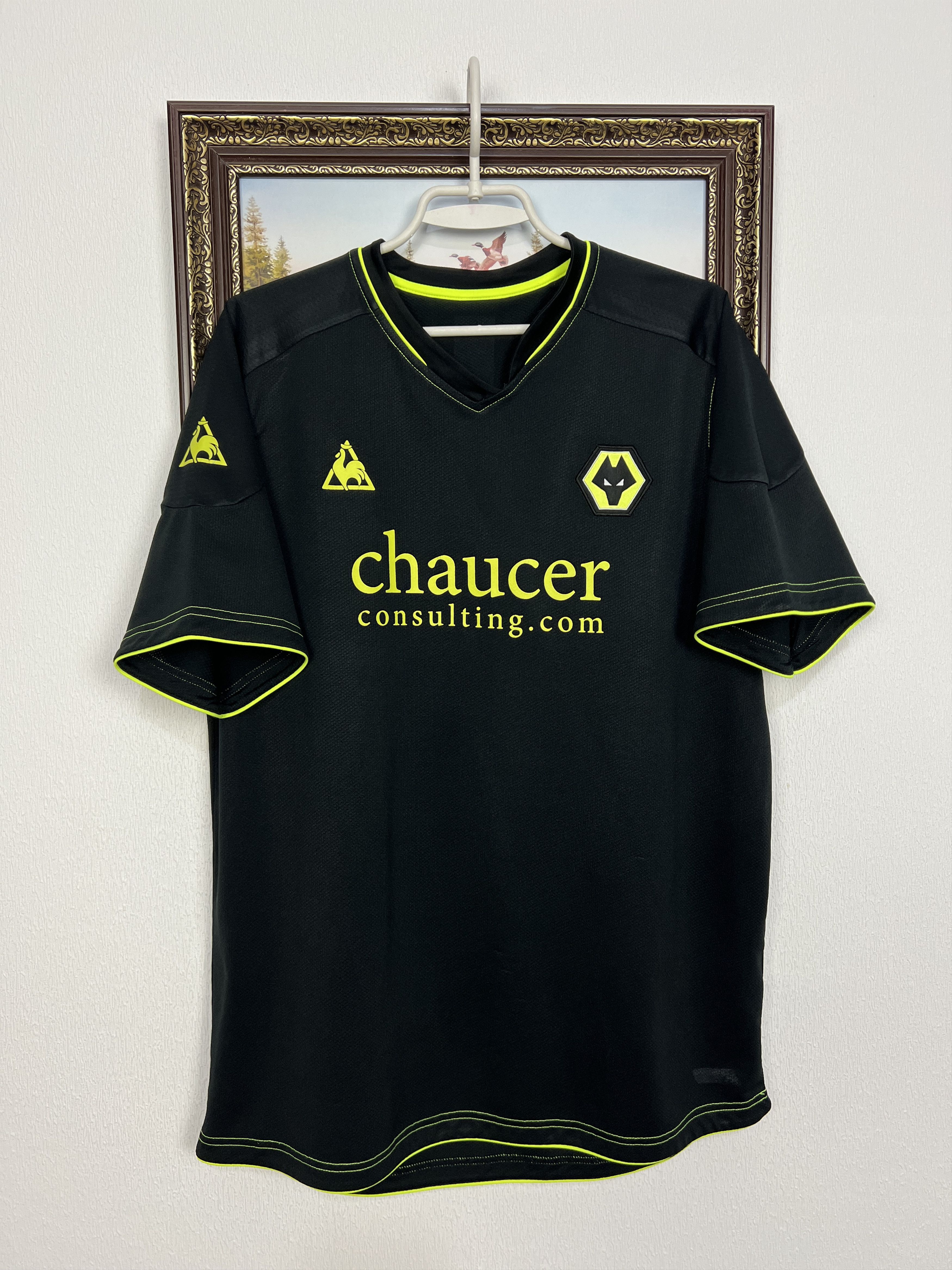 Le Coq Sportif Wolverhampton Wanderers Wolves football shirt Soccer Jersey Size US L / EU 52-54 / 3 - 1 Thumbnail