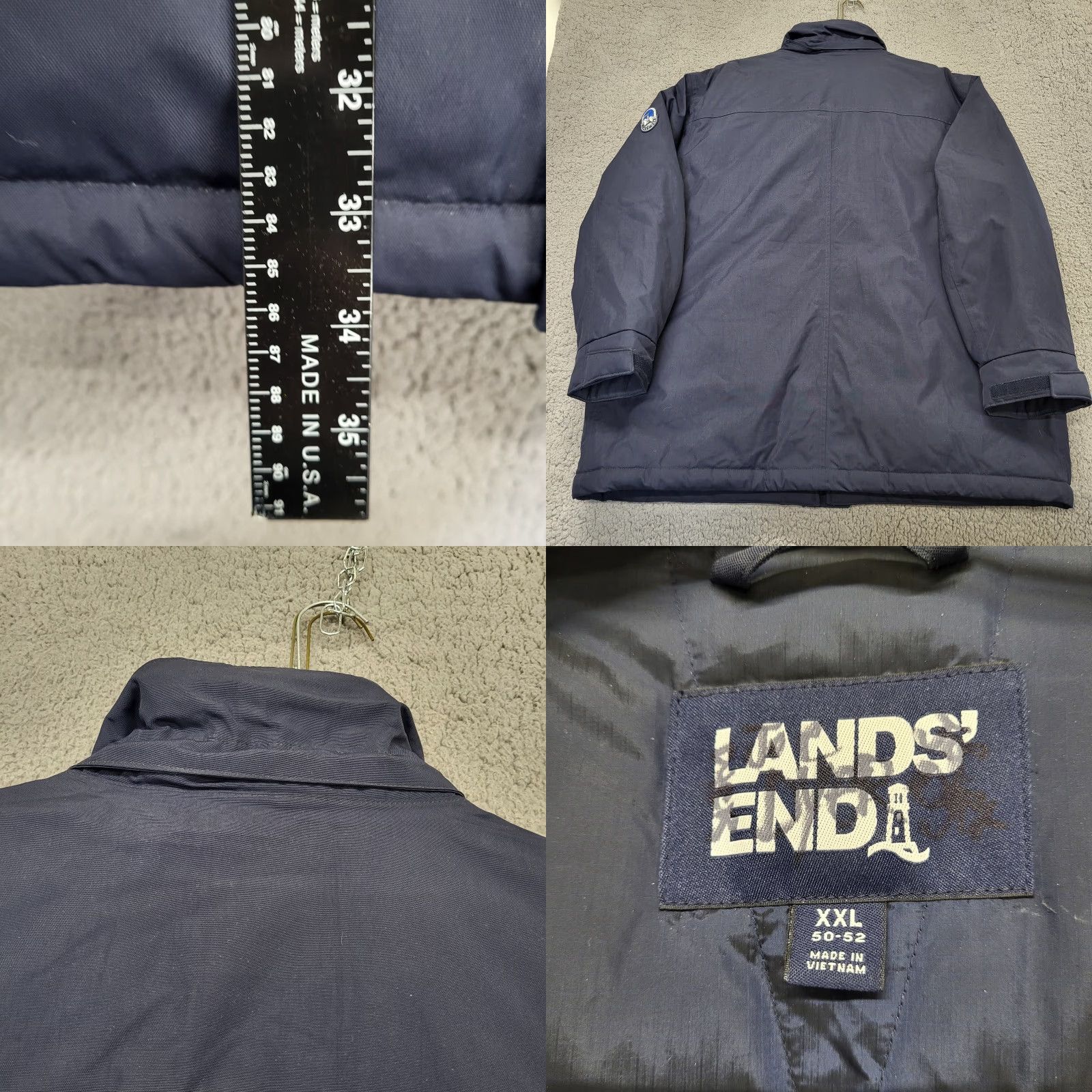 Lands' End Lands' End Squall Parka Mens 2XL Navy Blue Down Lined Coat Parka Women? No. Size US XXL / EU 58 / 5 - 9 Thumbnail