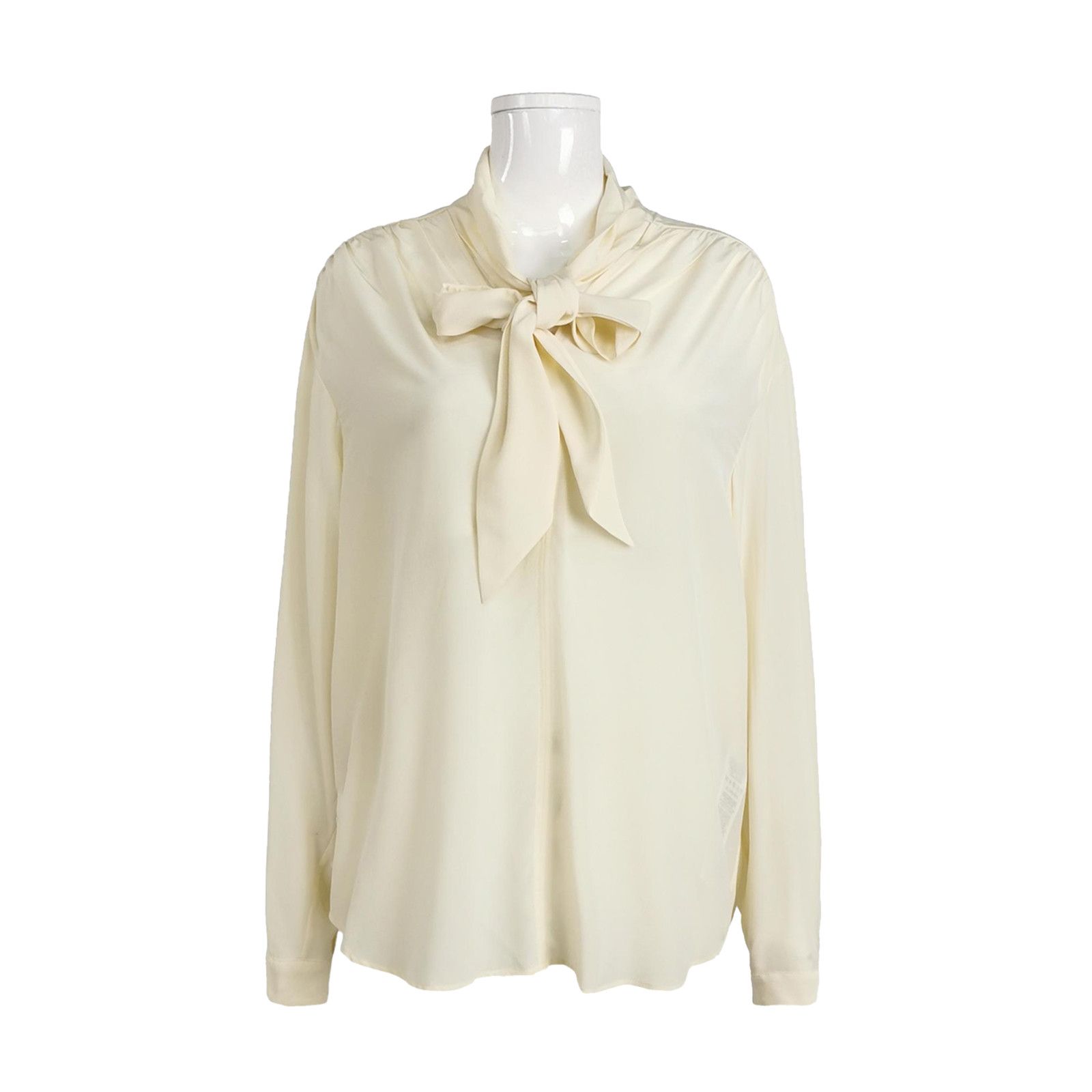 Gucci Gucci Silk Tie-Neck Blouse Size IT 42 Size M / US 6-8 / IT 42-44 - 1 Thumbnail