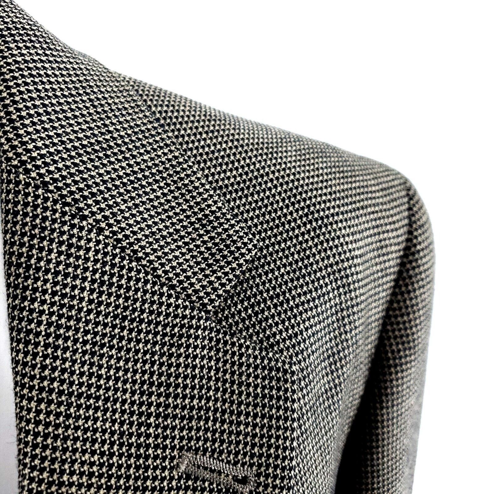 Austin Reed Austin Reed Heavy Textured Wool 2 Button Sport Coat 38R Blac Size 38R - 2 Thumbnail