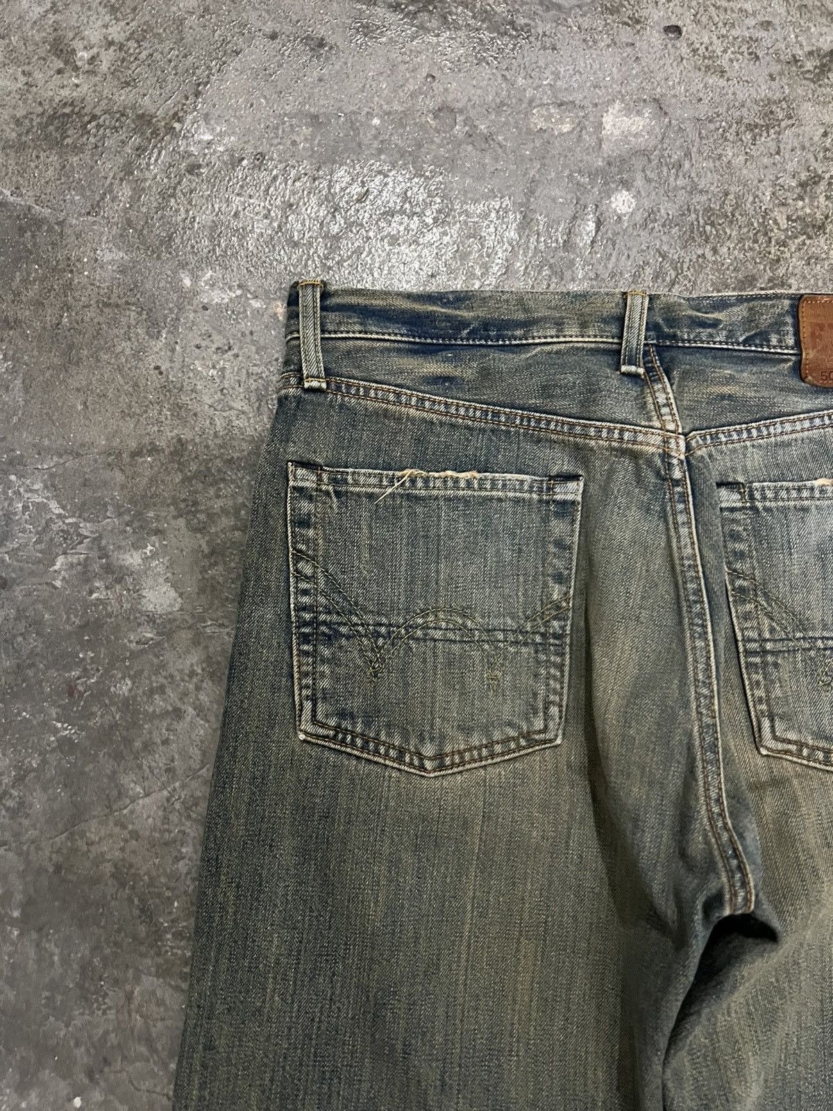 Japanese Brand 💥Rusty Edwin 505ZX Selvedge Orange Tab Jean Size US 31 - 17 Thumbnail