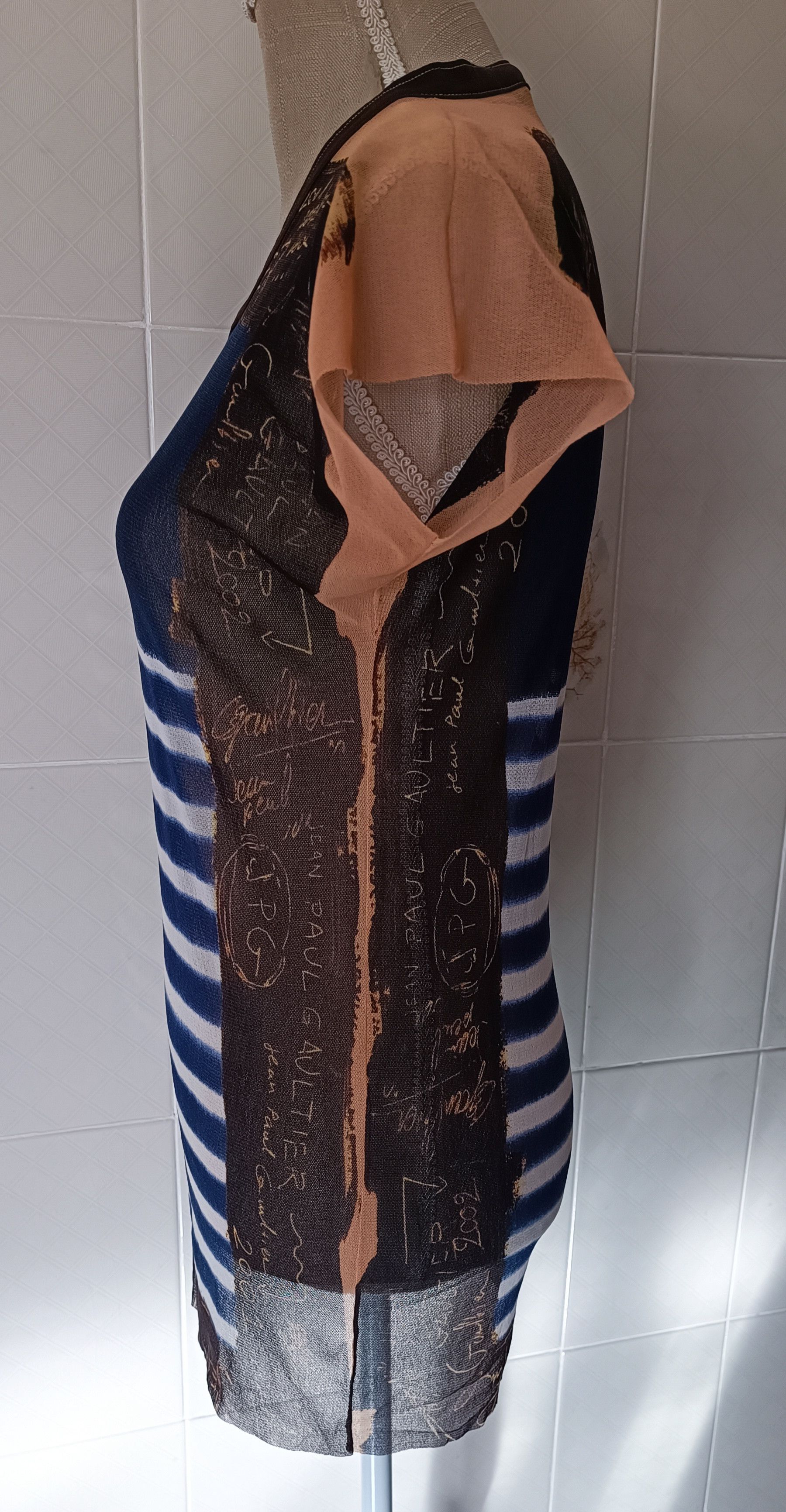 Jean Paul Gaultier SS2001- Graffiti and stripes long top Size US S / EU 44-46 / 1 - 11 Thumbnail