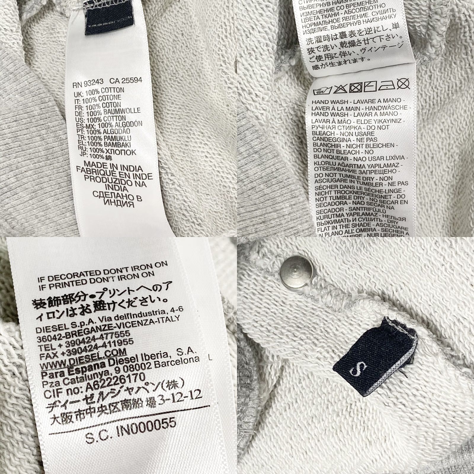 Diesel VINTAGE Diesel SEQUINS F-RADI-AE Sweatshirt Grey Women’s Long Sleeve Small Pullover Crew Neck Used Size S / US 4 / IT 40 - 8 Thumbnail