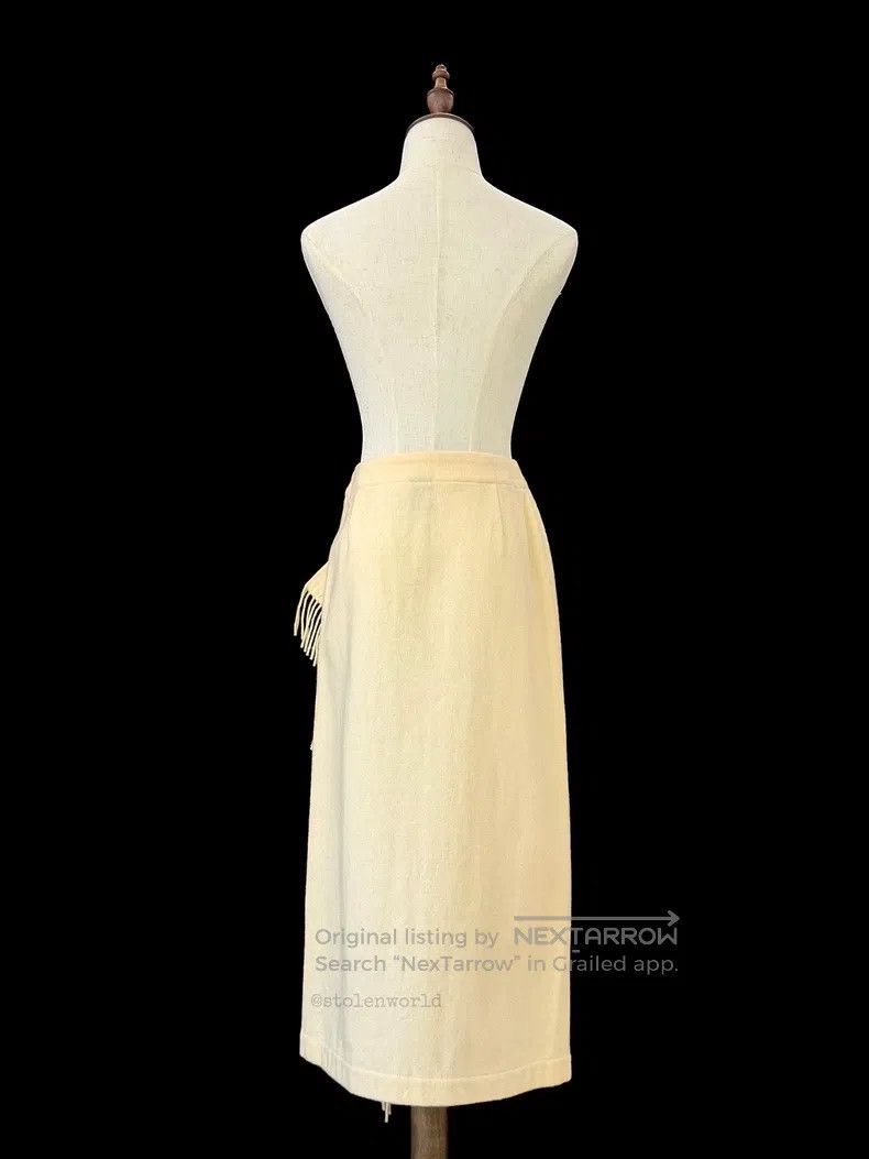 Comme des Garcons Comme des Garcons size S Beige Fringe Wool Skirt Size 22" - 9 Thumbnail