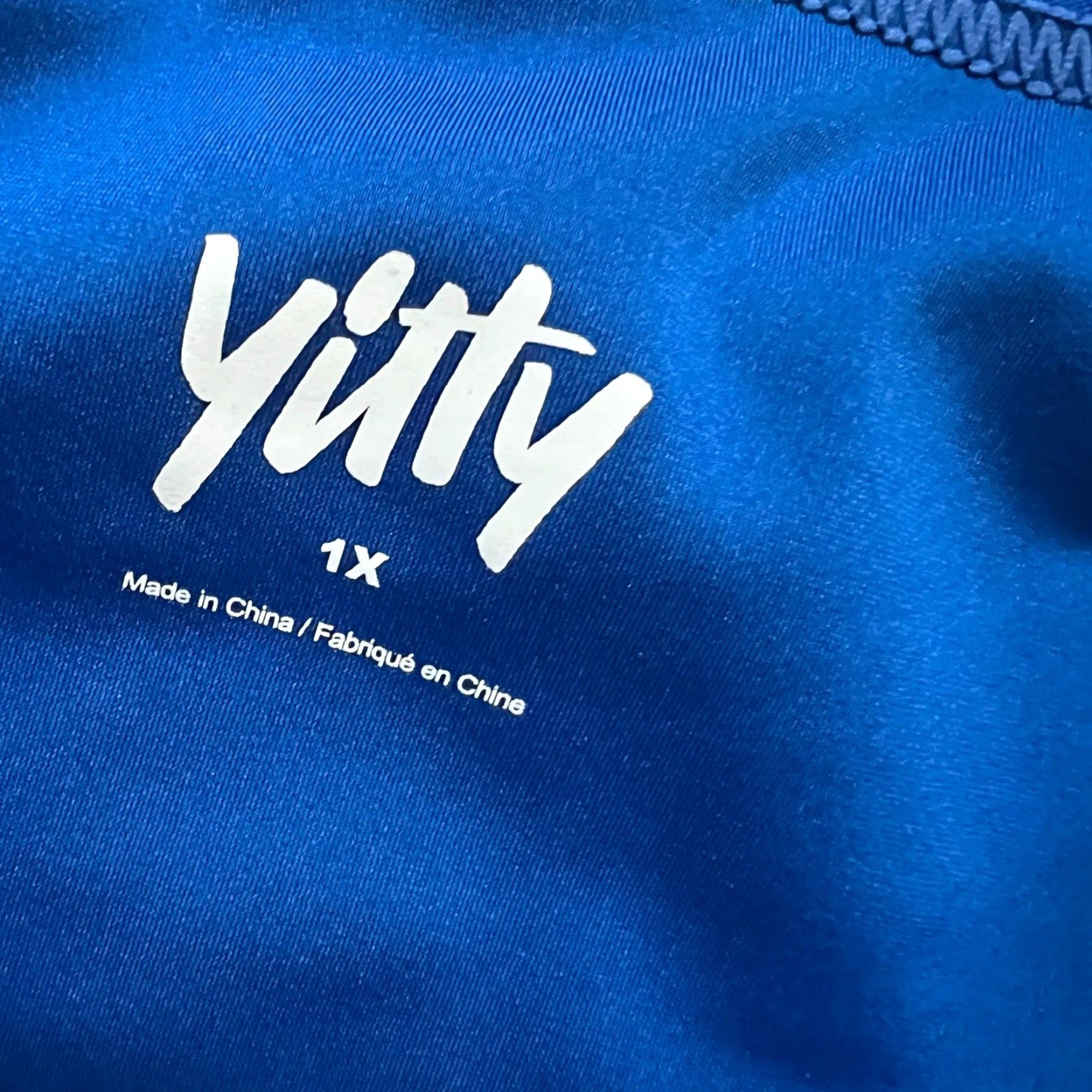 Vintage Yitty Leggings Womens 1X Blue High Rise Compression Pants Size 40" / US 18 - 5 Thumbnail